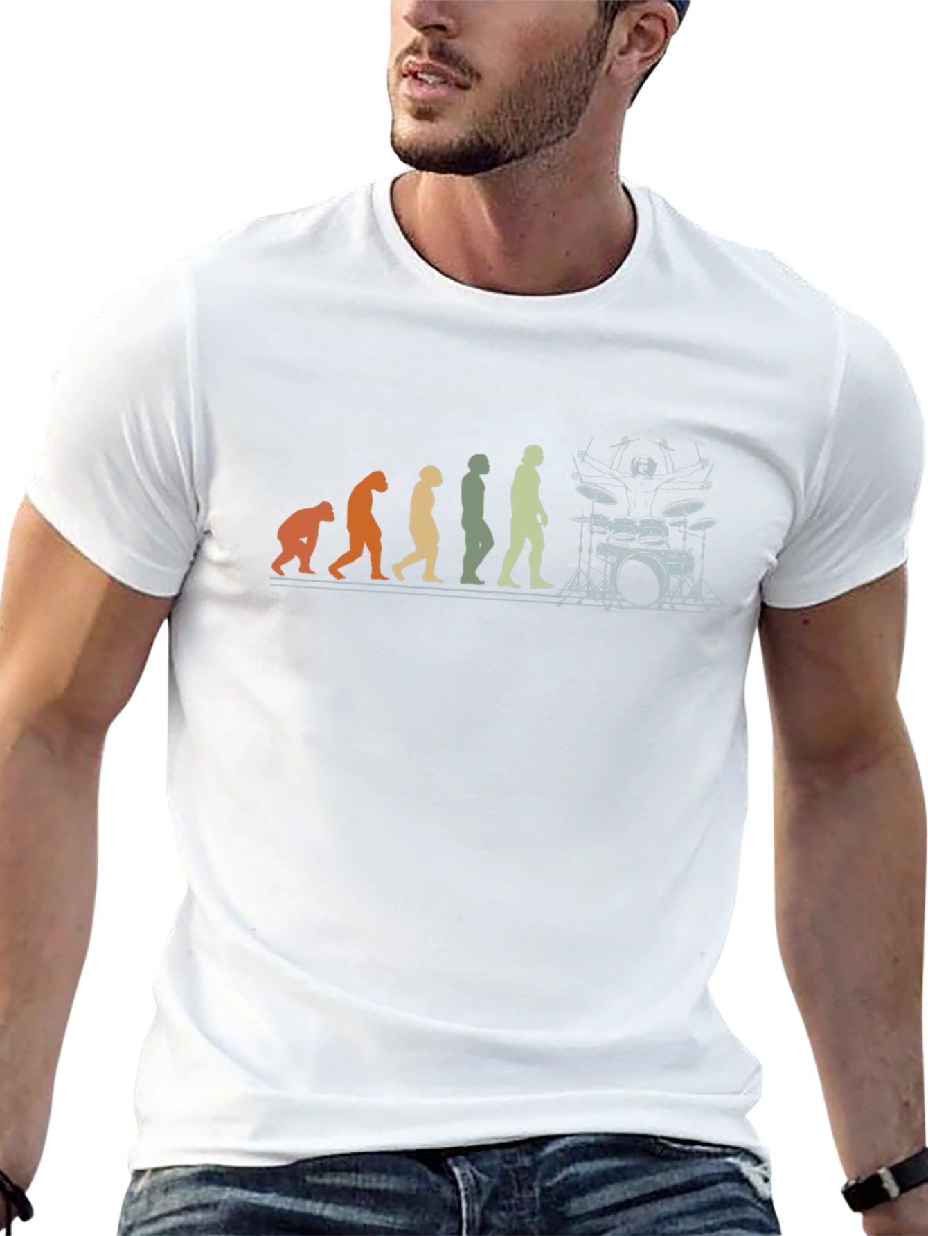 Drummer Evolution Graphic T-Shirt