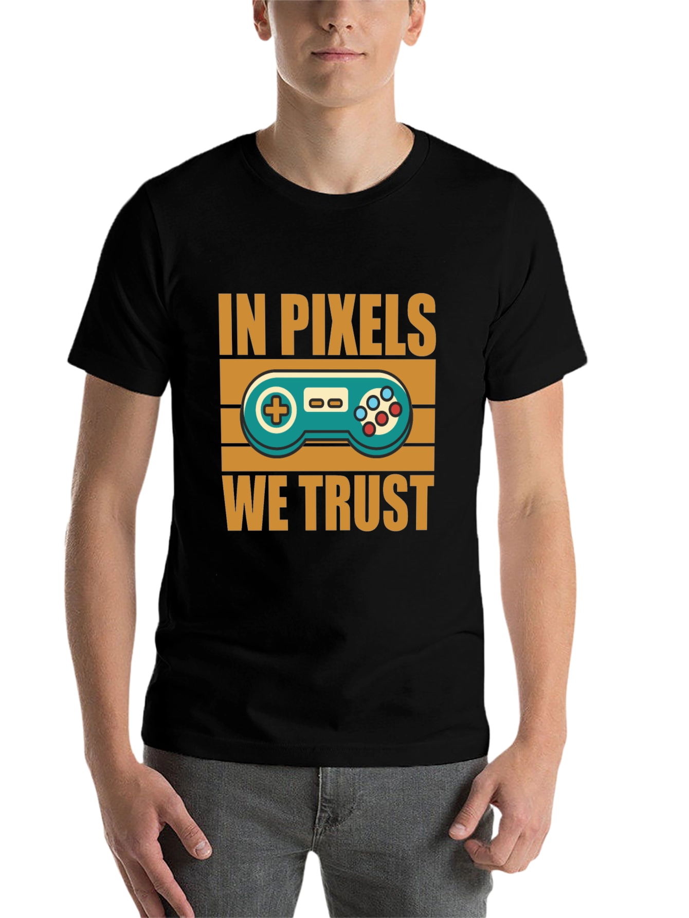 In Pixels We Trust Graphic Tee - Gamer Shirt