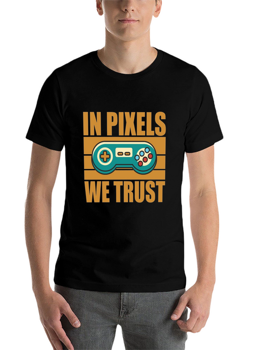 In Pixels We Trust Graphic Tee - Gamer Shirt