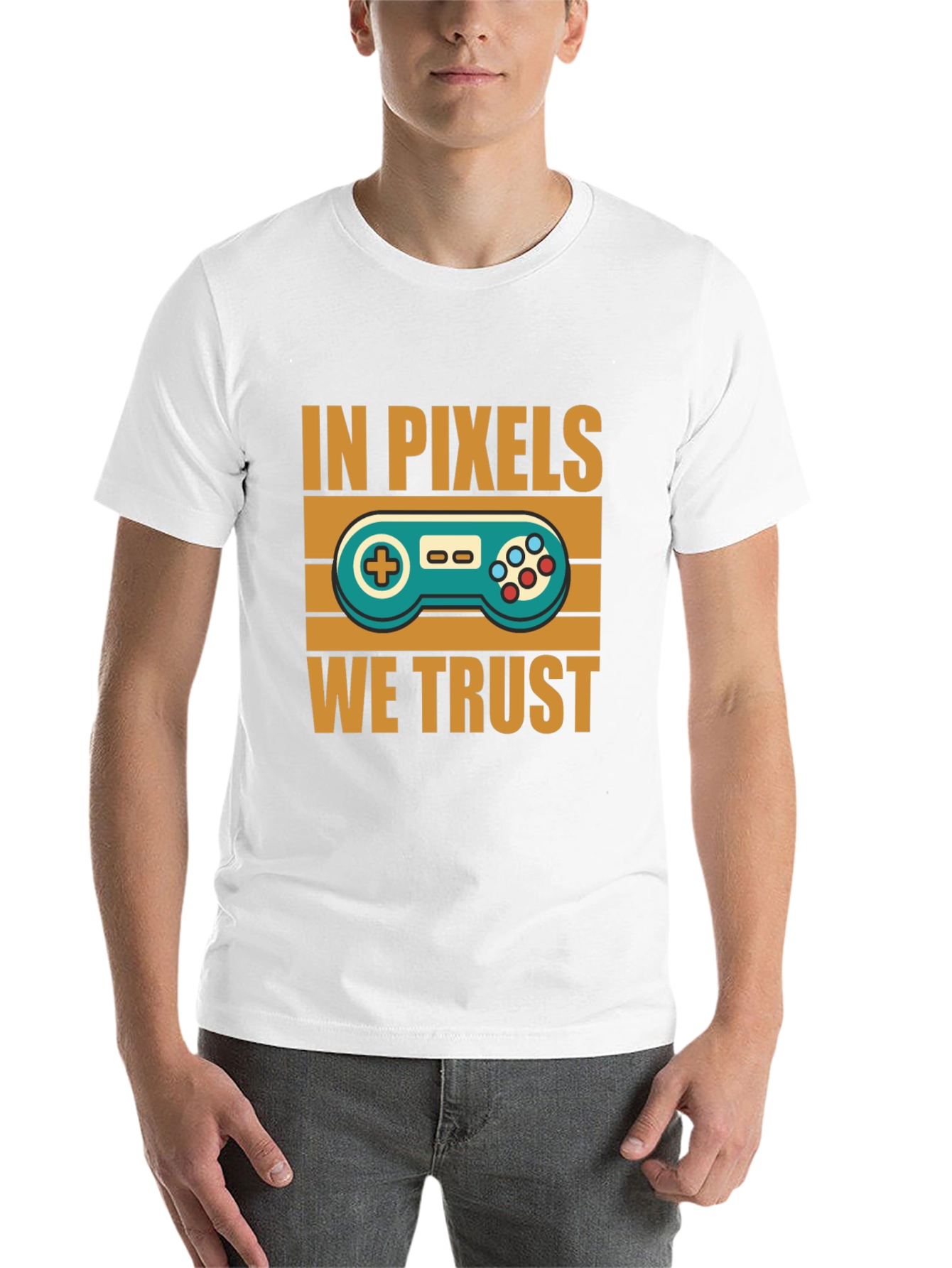 In Pixels We Trust Graphic Tee - Gamer Shirt