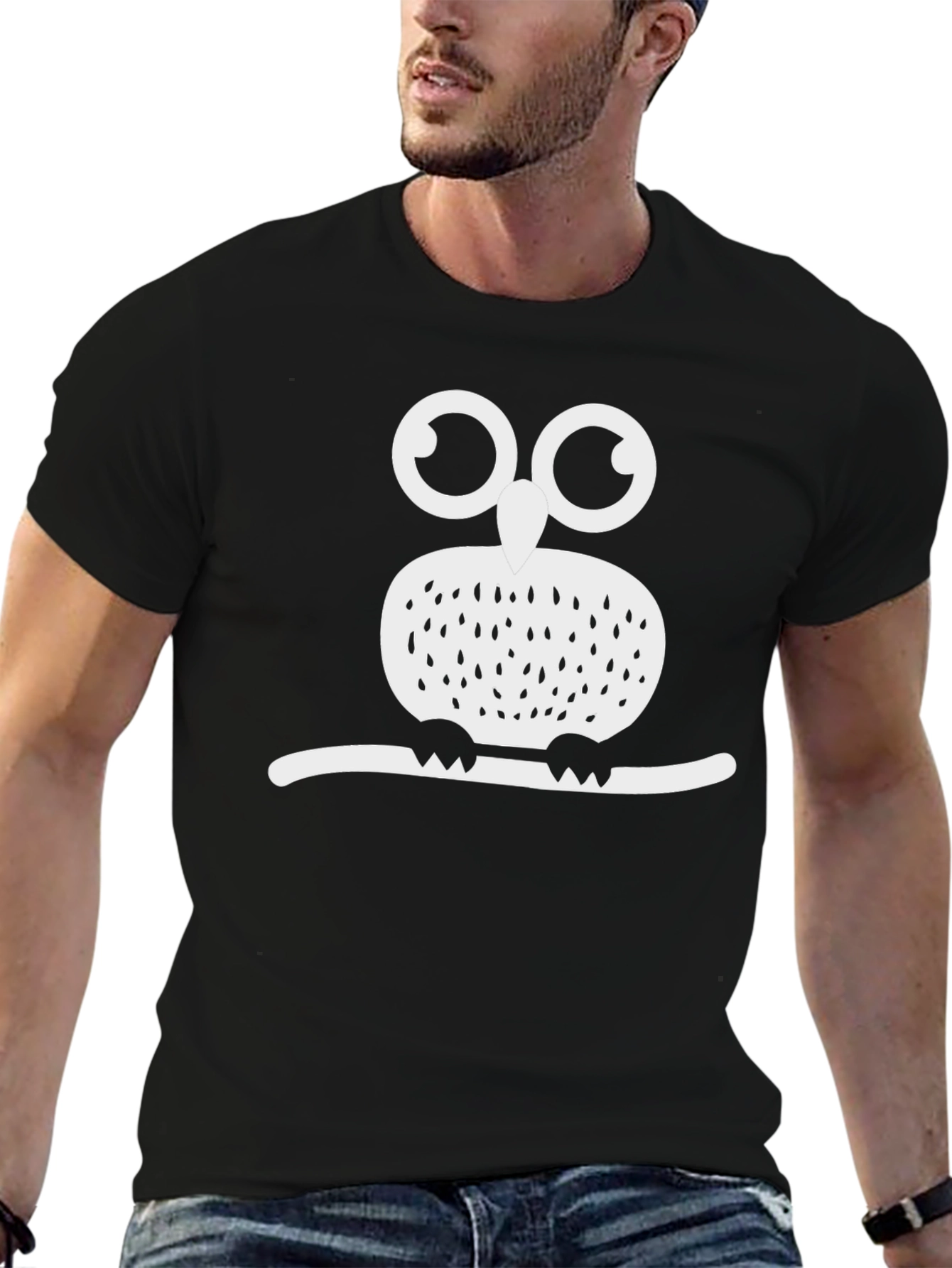 Owl Graphic Tee - Unisex Black T-Shirt