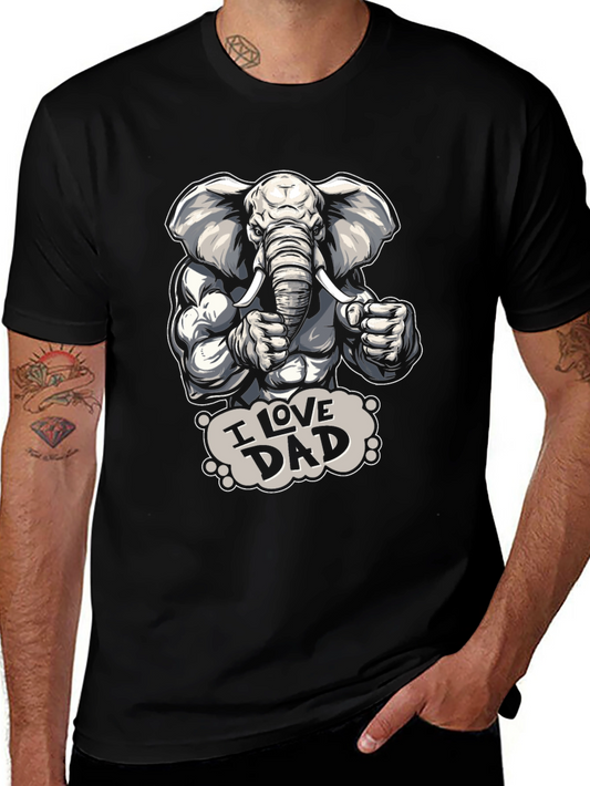 I Love Dad Elephant T-Shirt - Perfect Fathers Day Gift