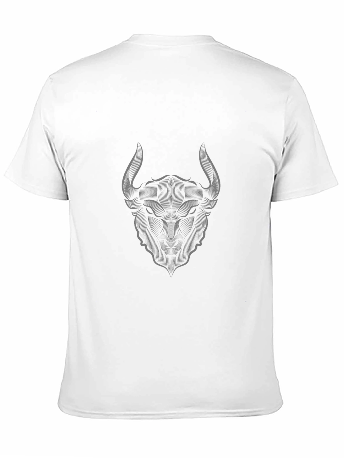 Black Graphic Tee - Bull Head Design