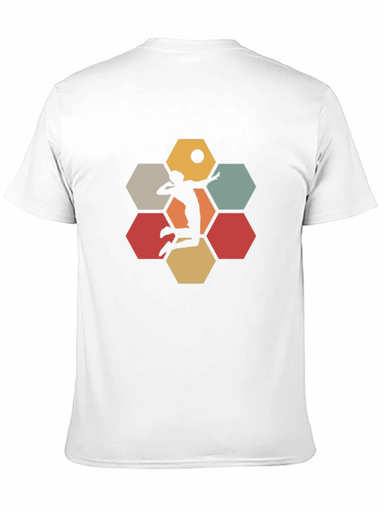 Volleyball Hexagon Graphic Tee - Black