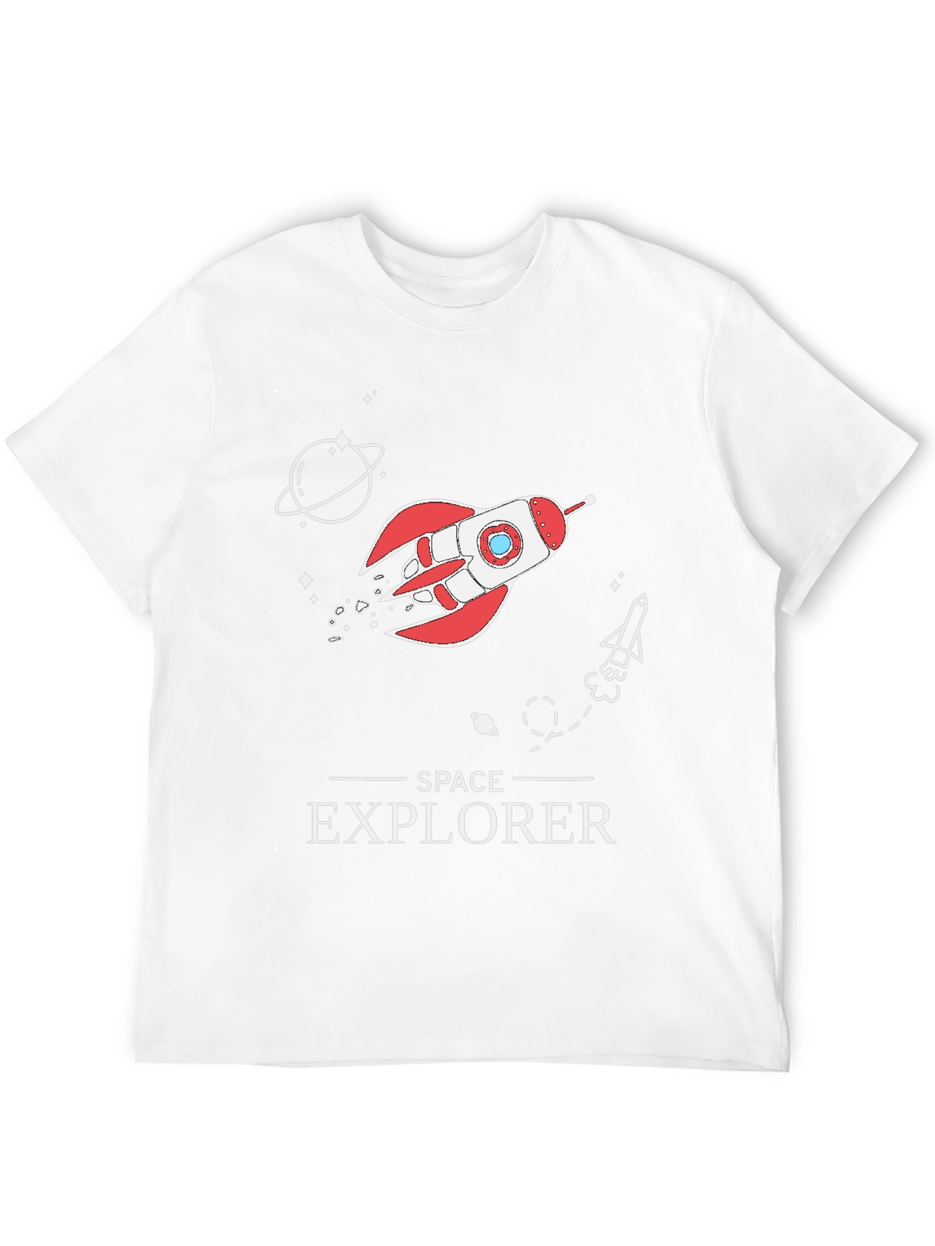Space Explorer Graphic T-Shirt - Black Cotton Tee