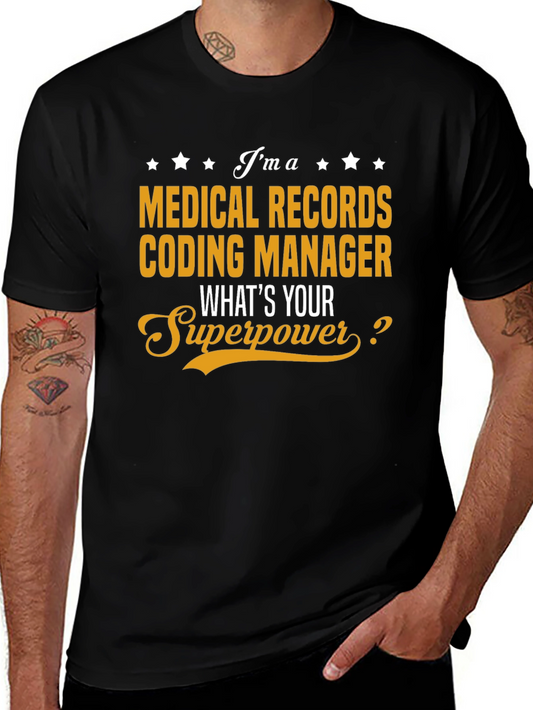 Medical Records Coding Manager Superpower T-Shirt