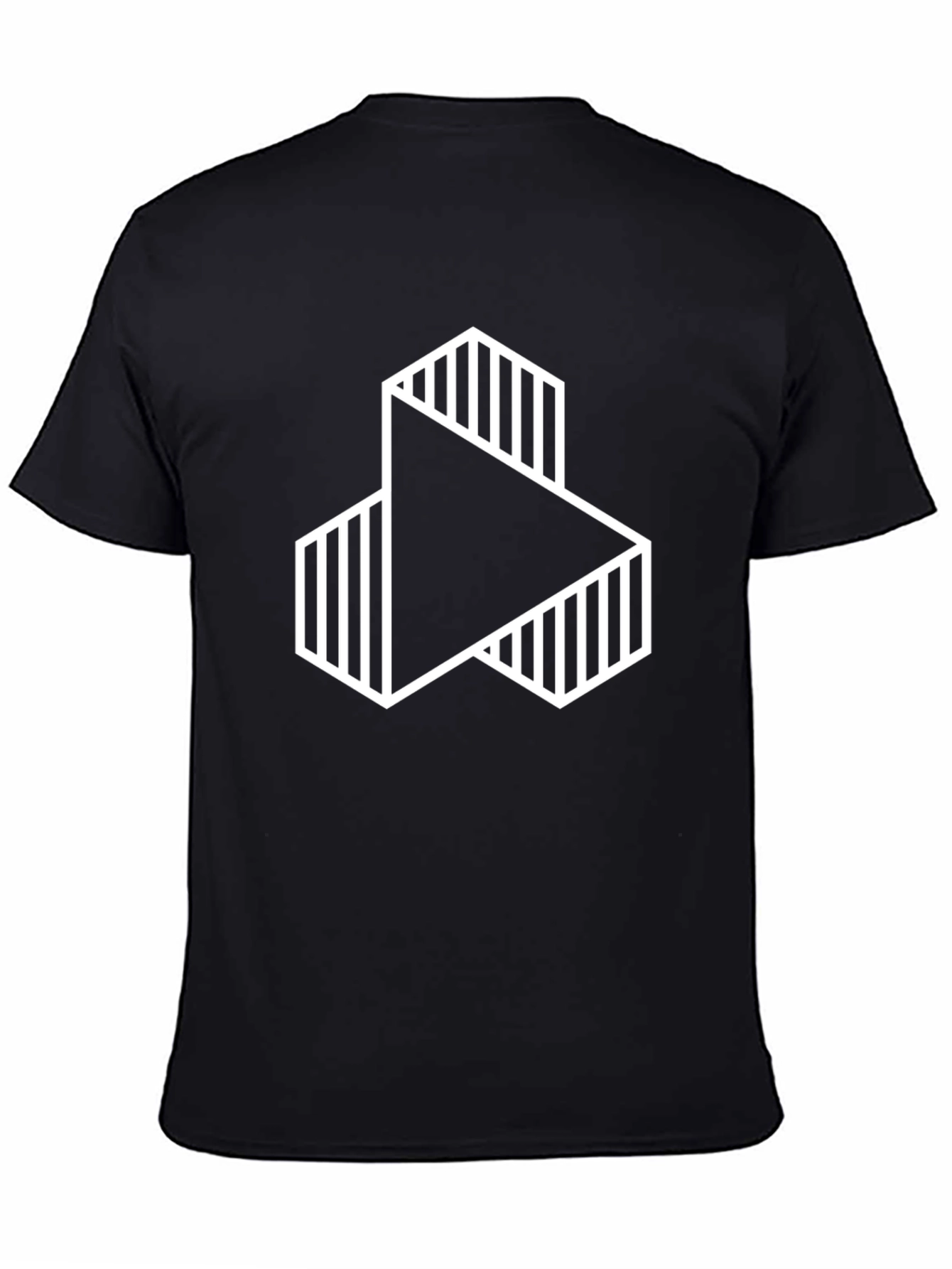 Geometric Illusion Black Tee