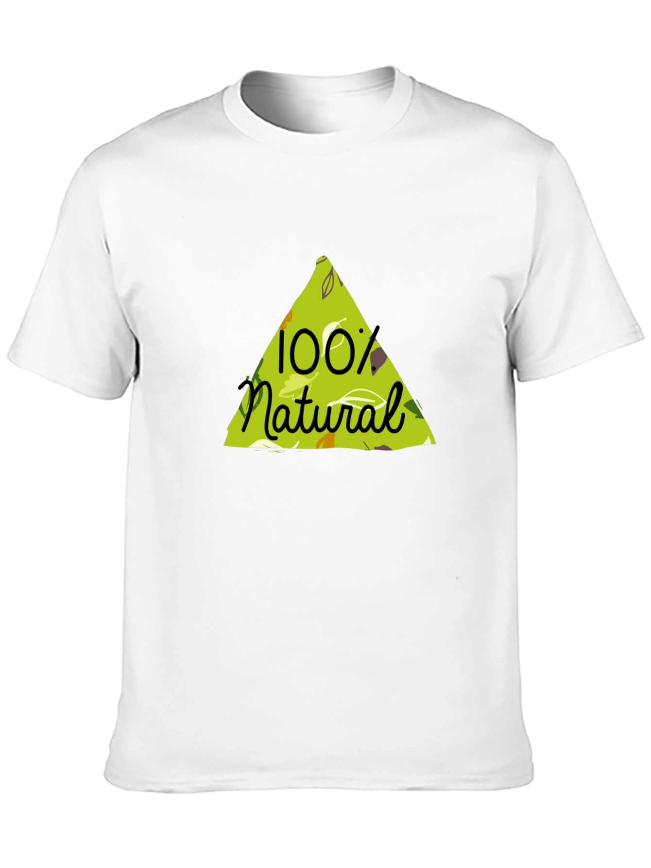 100% Natural Graphic Tee - Black Cotton Blend Shirt