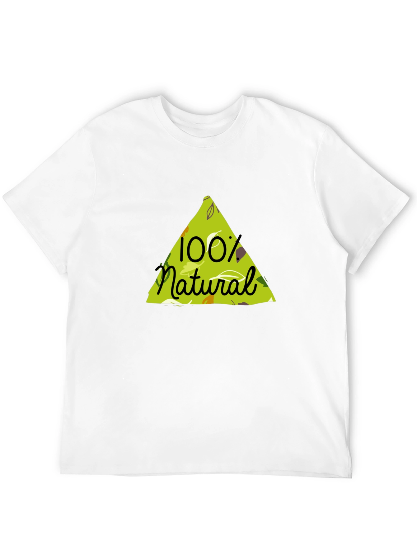 100% Natural Graphic Tee - Black Cotton Blend Shirt