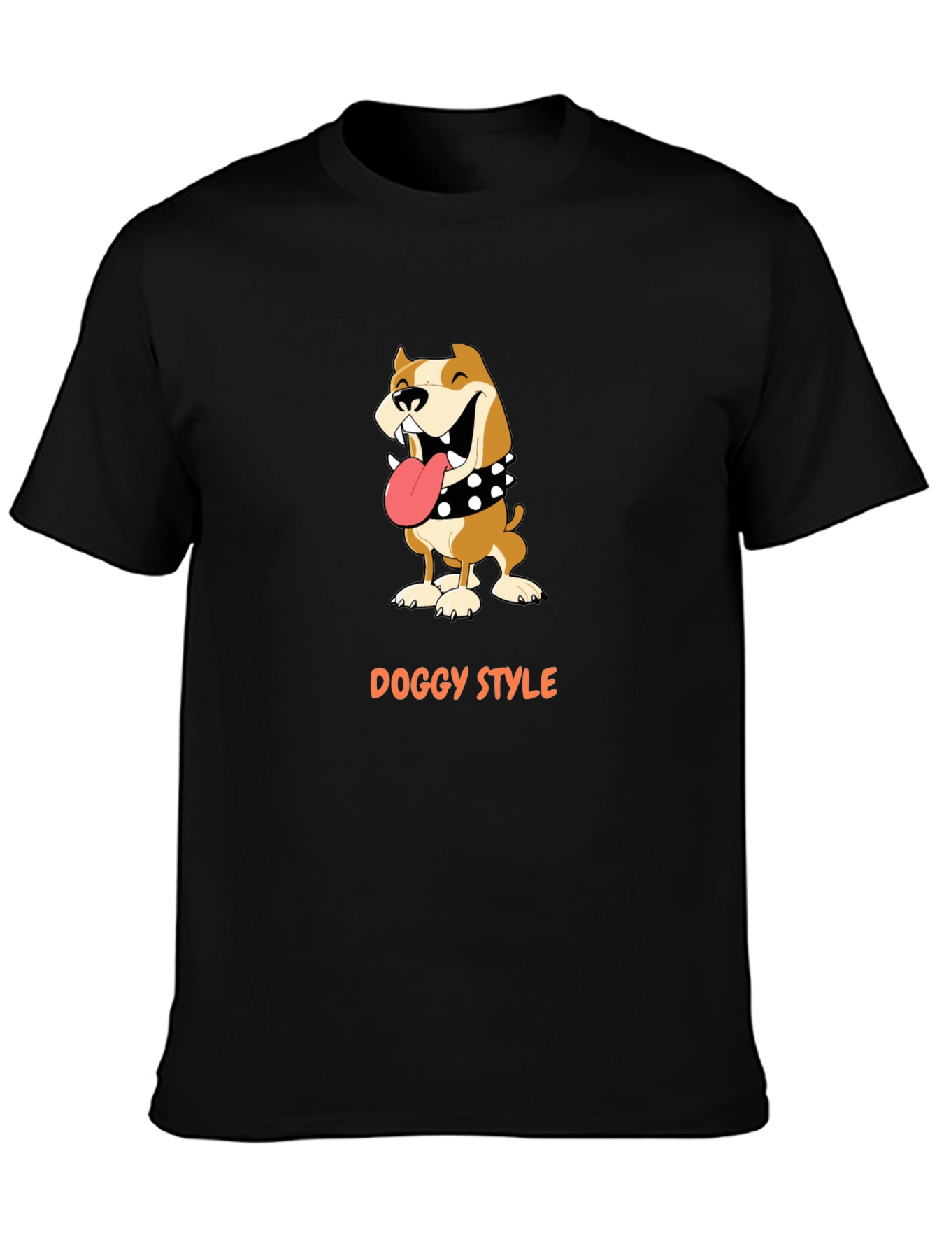 Doggy Style Graphic Tee - Black Cotton T-Shirt