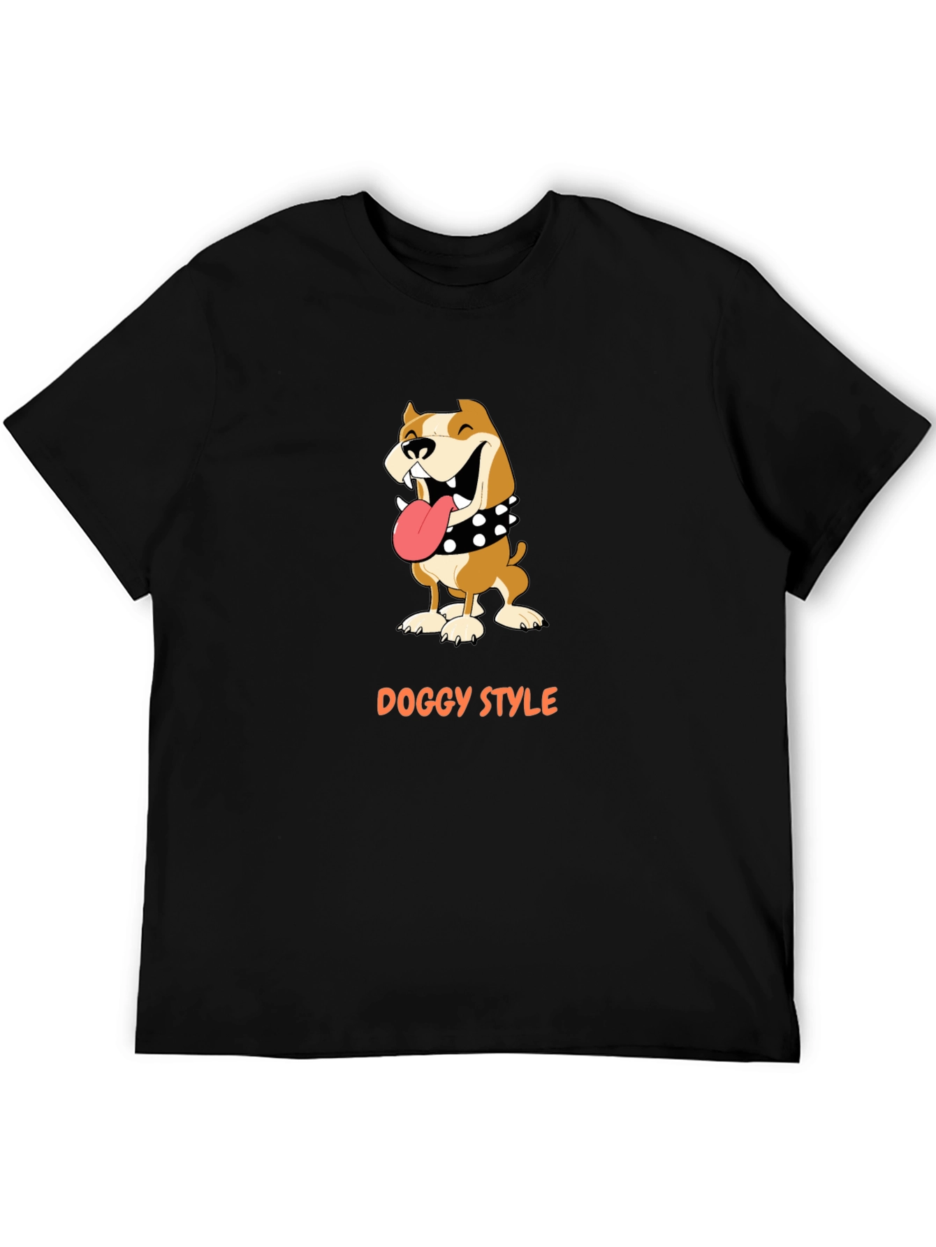 Doggy Style Graphic Tee - Black Cotton T-Shirt