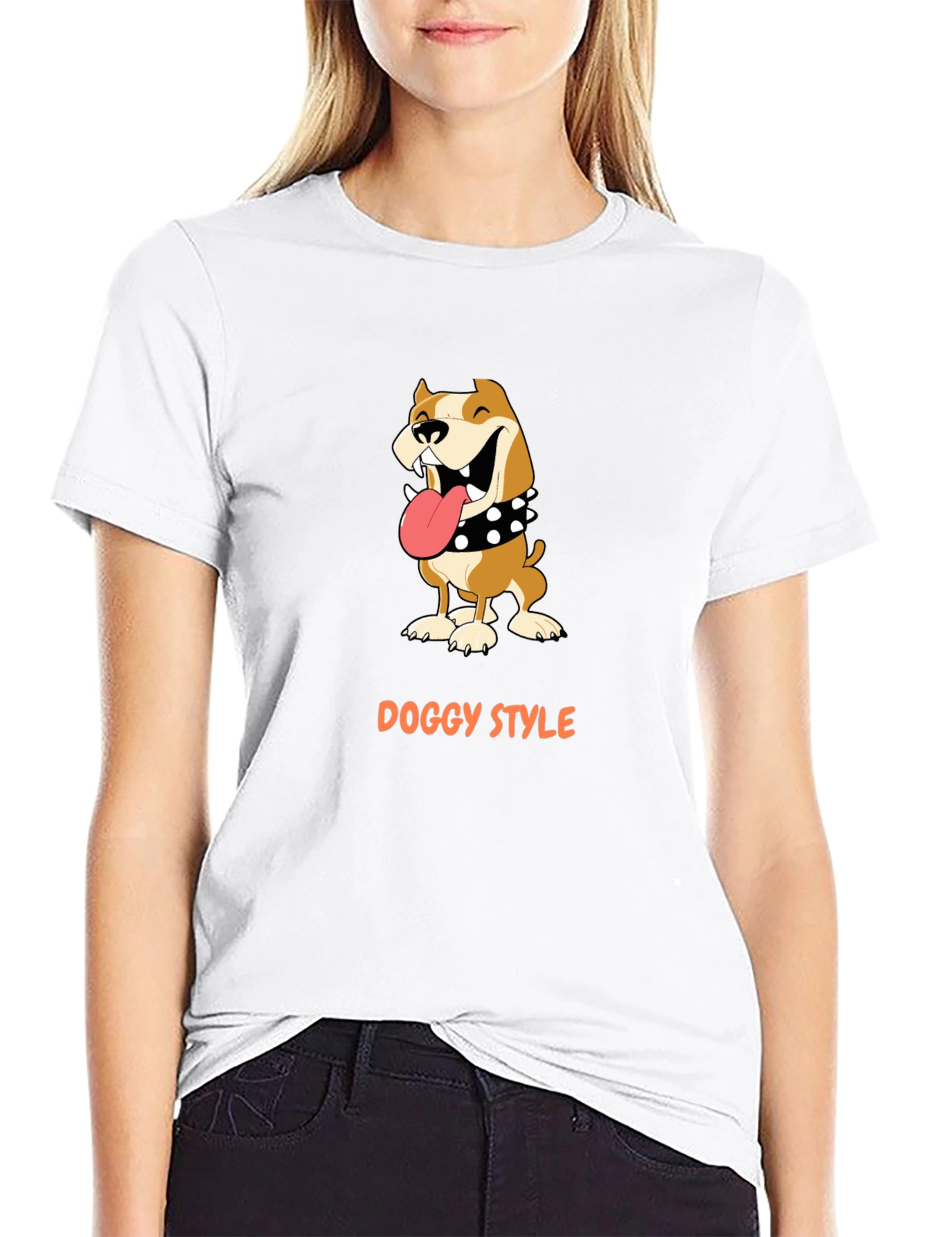Doggy Style Graphic Tee - Black Cotton T-Shirt