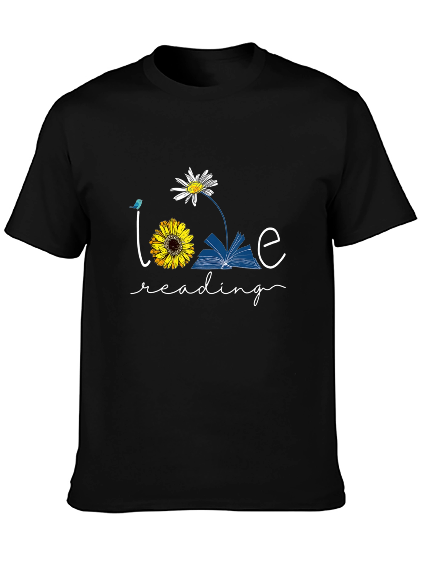 Love Reading Graphic T-Shirt Floral Book Tee