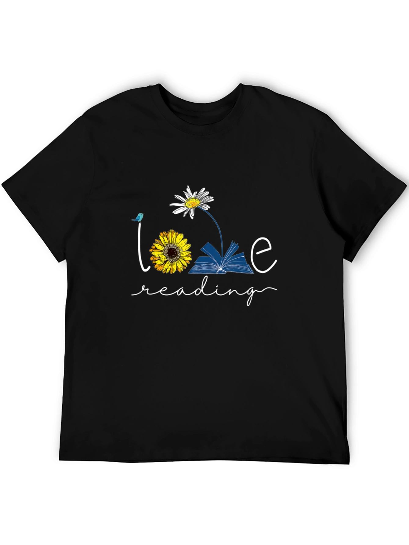 Love Reading Graphic T-Shirt Floral Book Tee