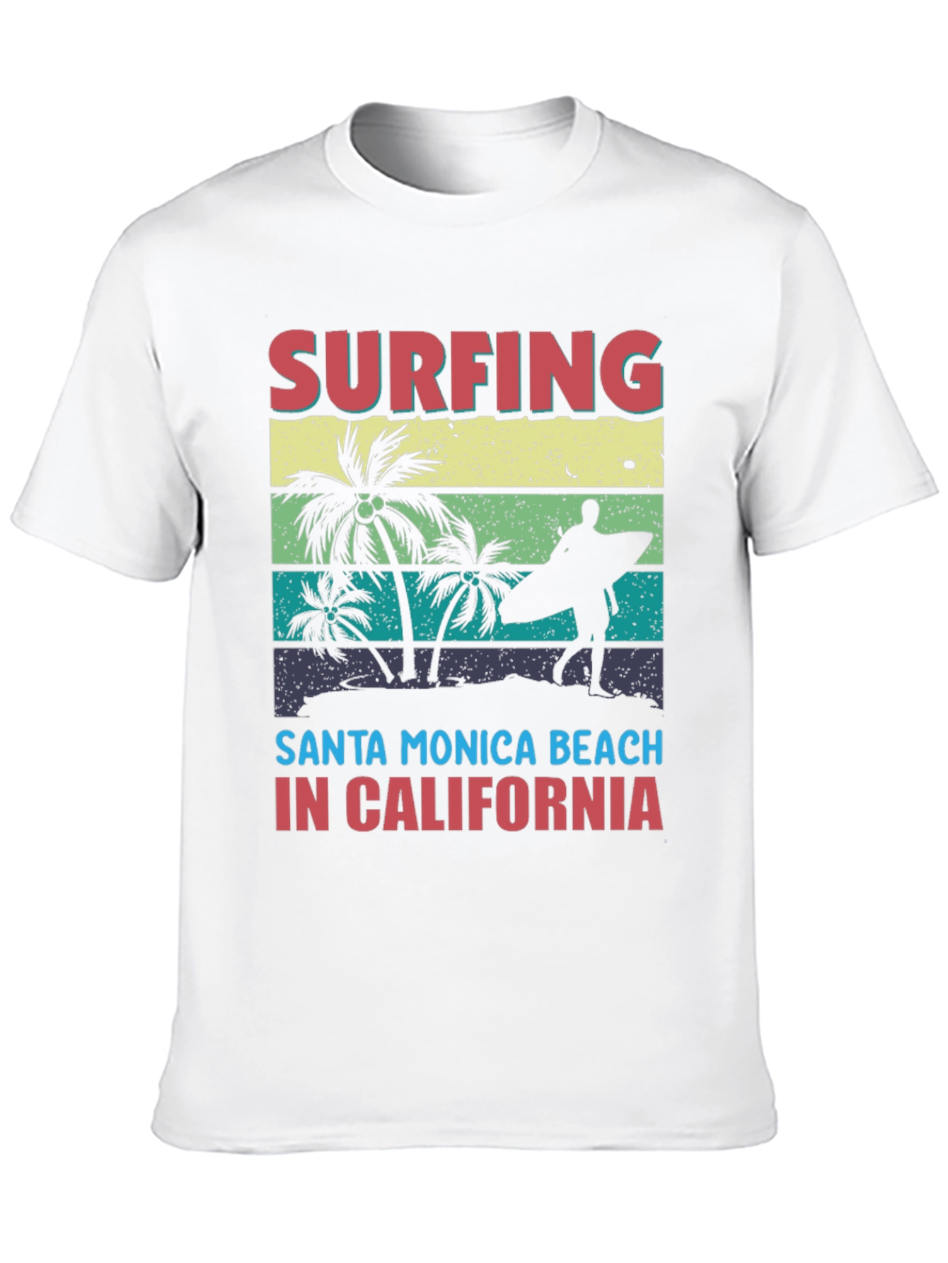 Santa Monica Surfing Beach T-Shirt