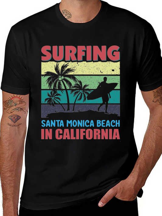 Santa Monica Surfing Beach T-Shirt
