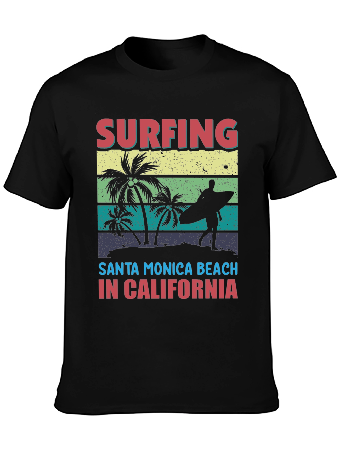 Santa Monica Surfing Beach T-Shirt