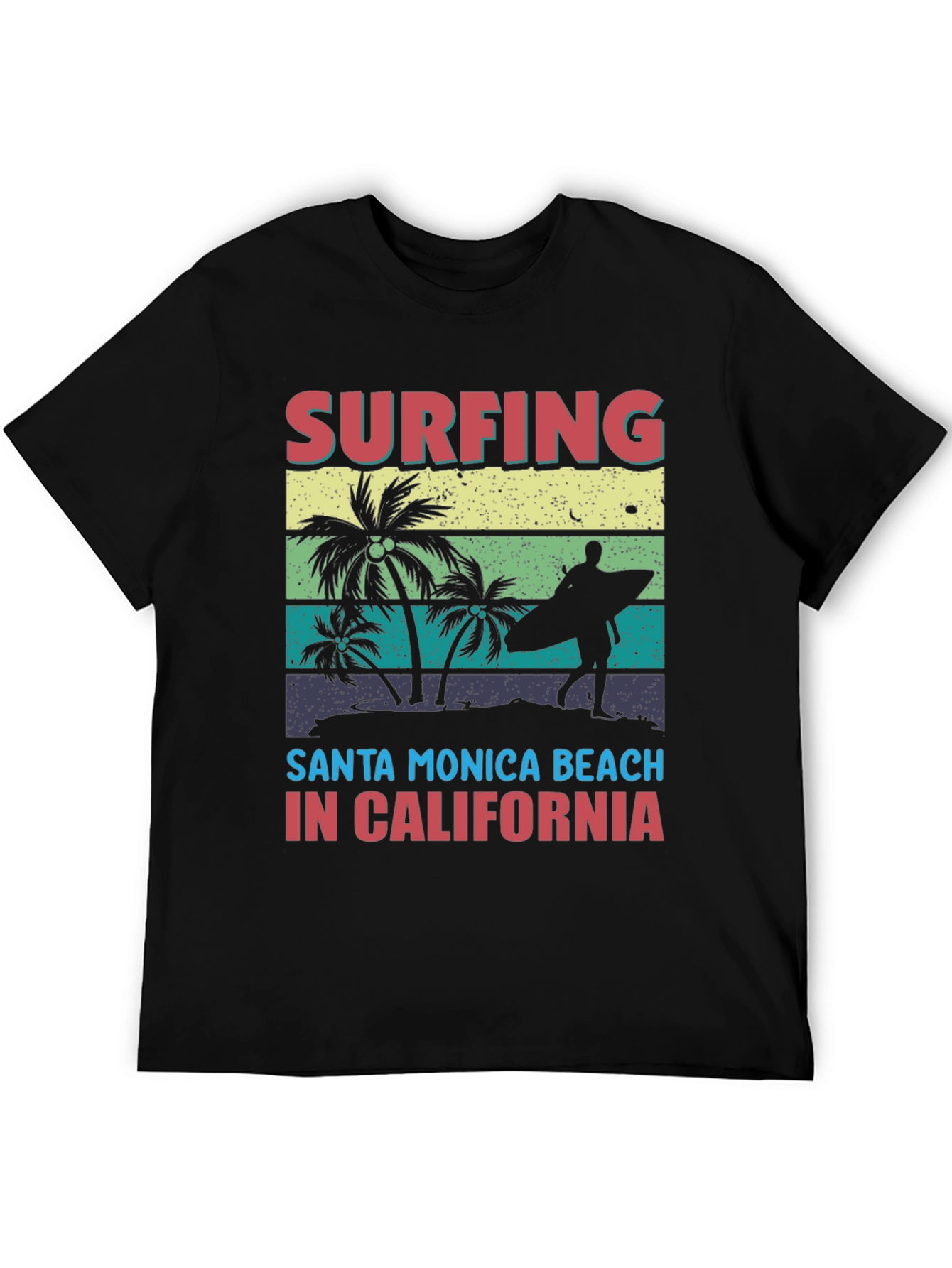 Santa Monica Surfing Beach T-Shirt