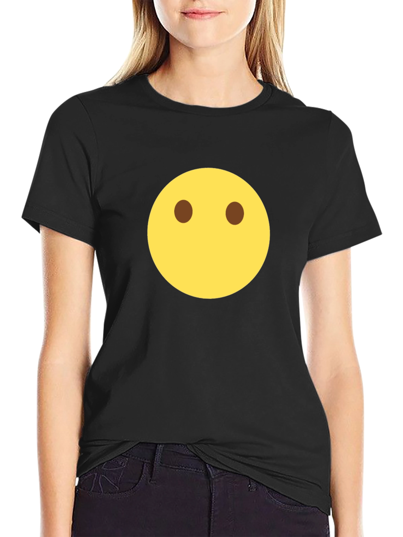 Minimalist Emoji T-Shirt - Simple Expression Tee