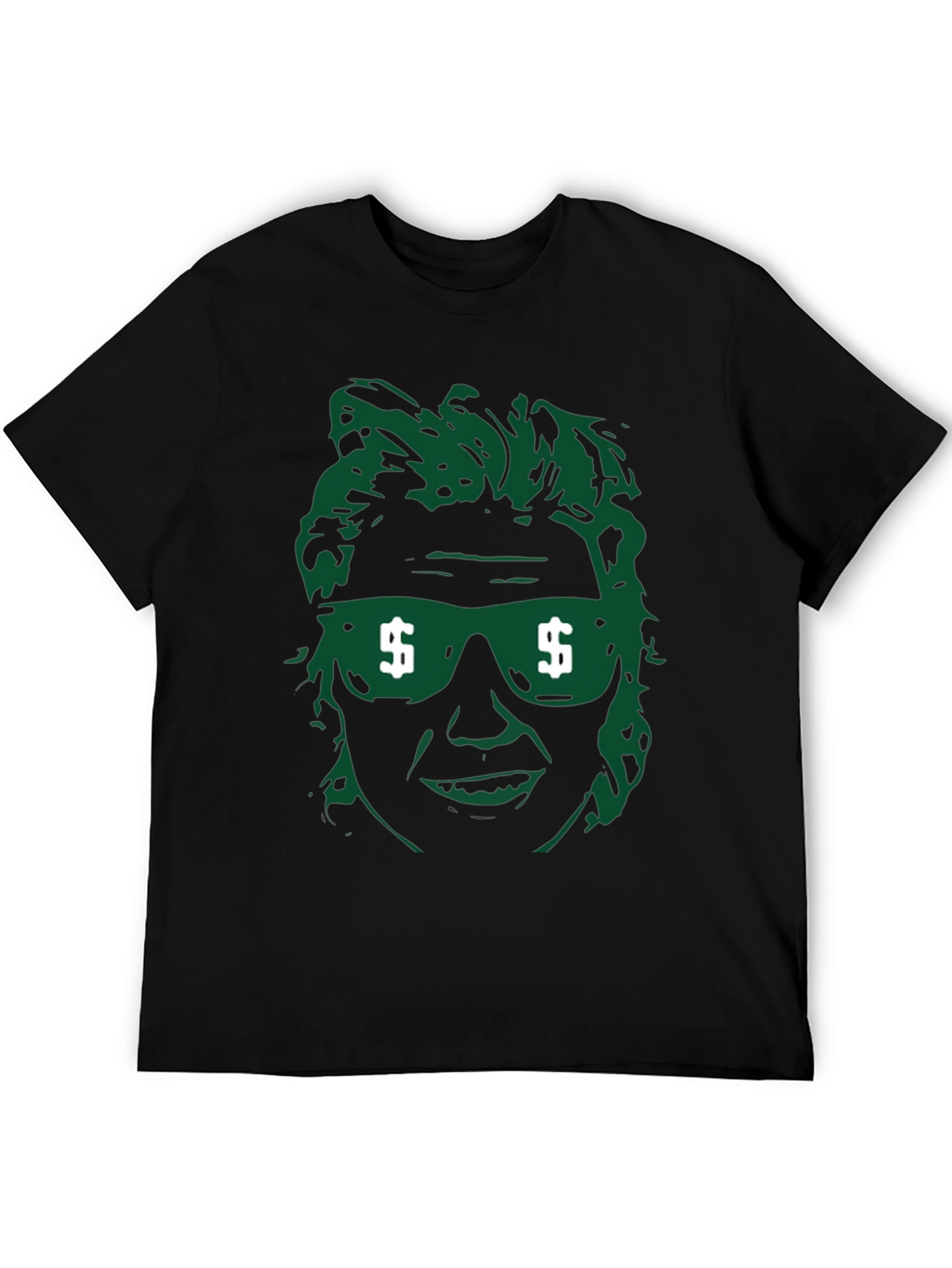 Money Vision Tee - Green Graphic Print