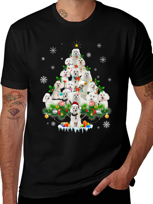 Poodle Christmas Tree T-Shirt - Holiday Dog Lover Tee