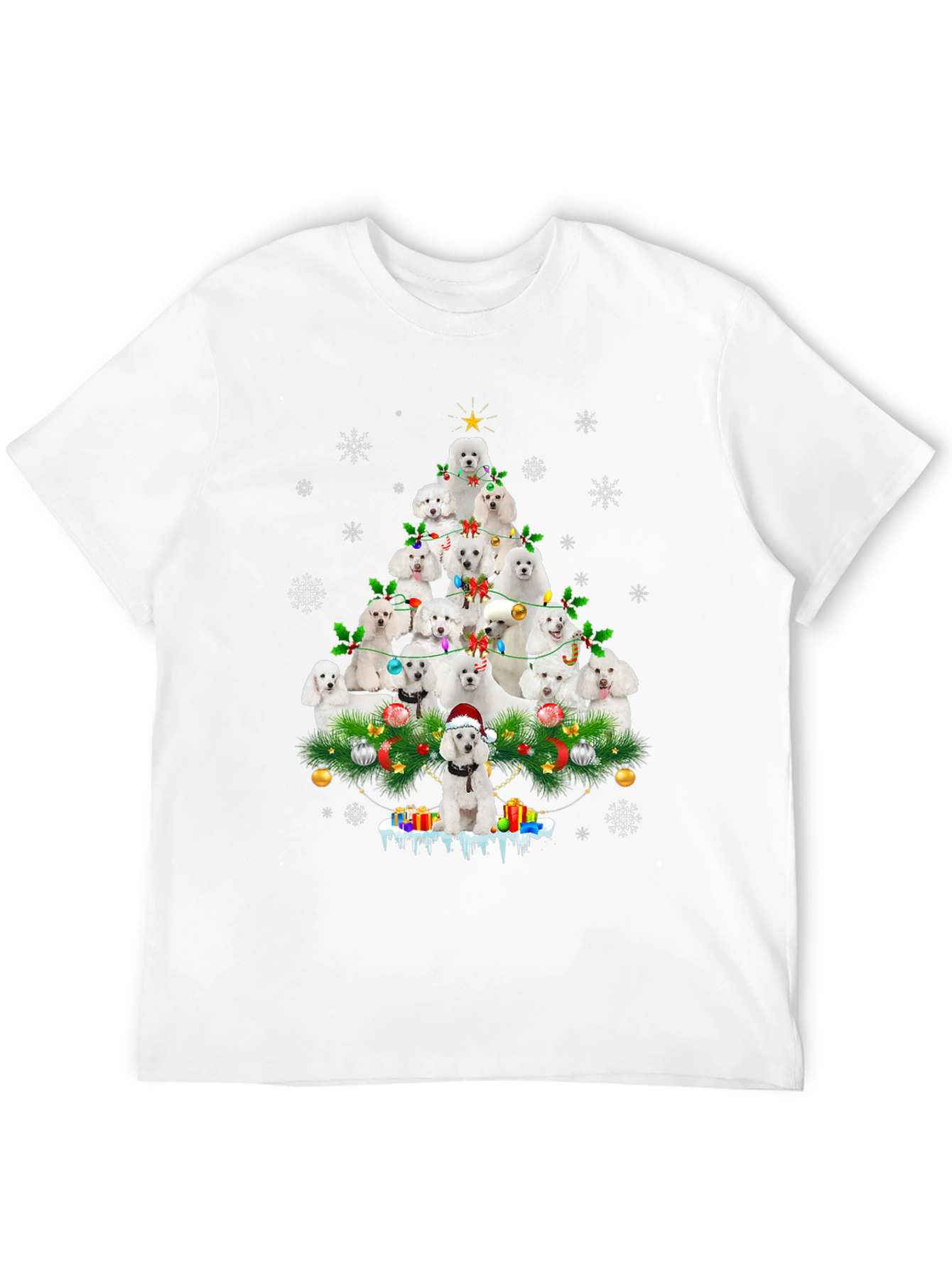 Poodle Christmas Tree T-Shirt - Holiday Dog Lover Tee