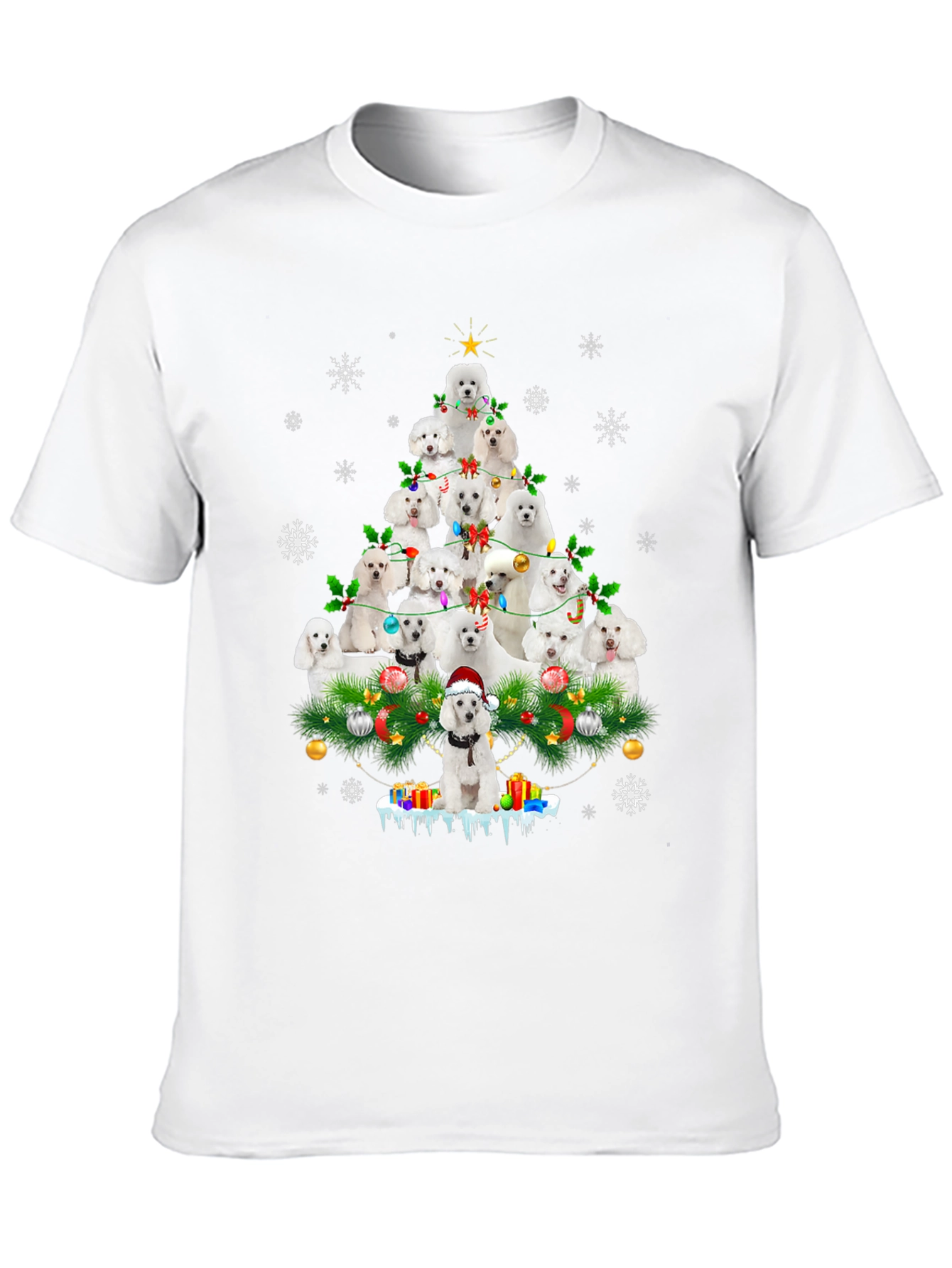 Poodle Christmas Tree T-Shirt - Holiday Dog Lover Tee