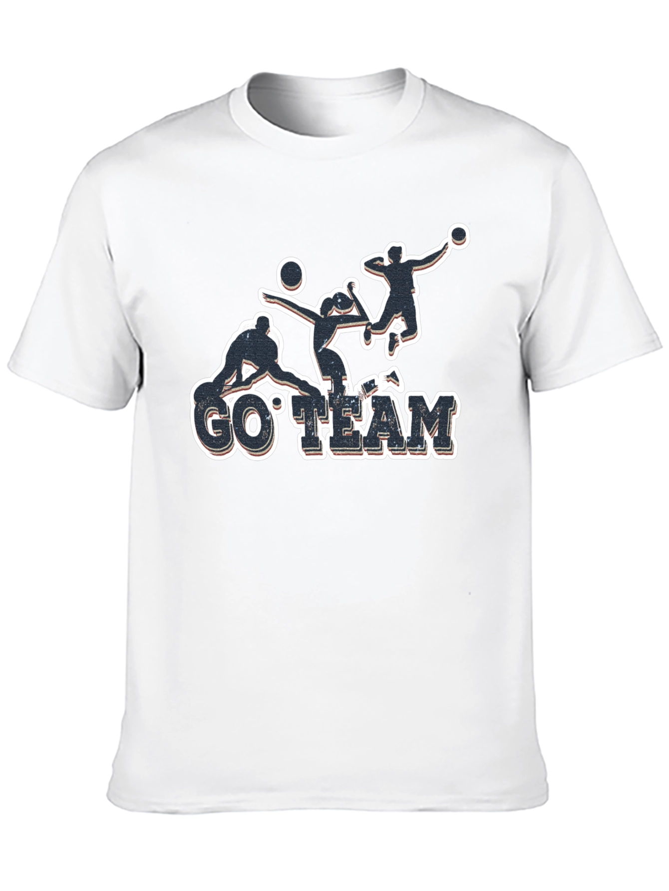 Volleyball Go Team Black T-Shirt
