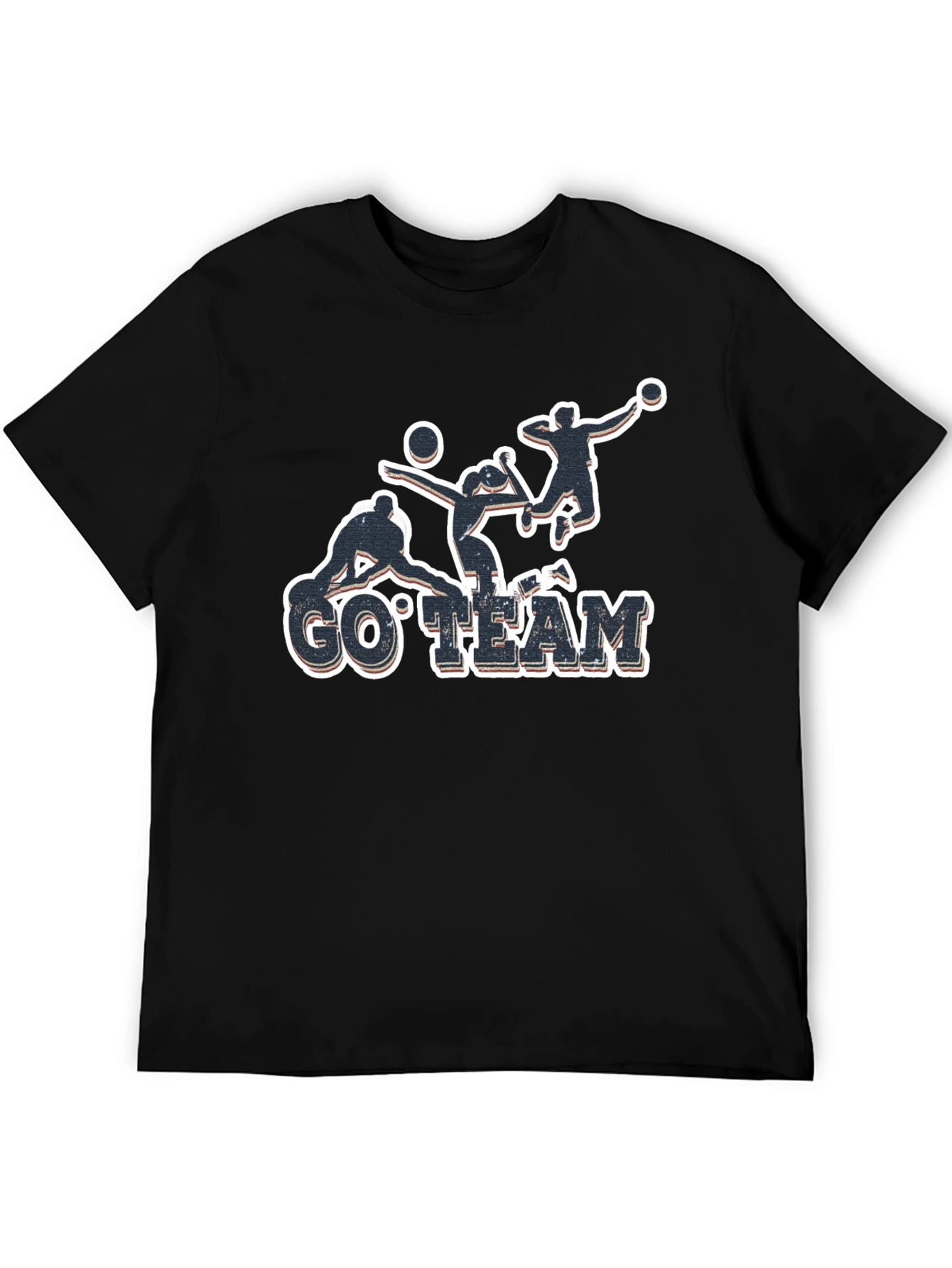 Volleyball Go Team Black T-Shirt