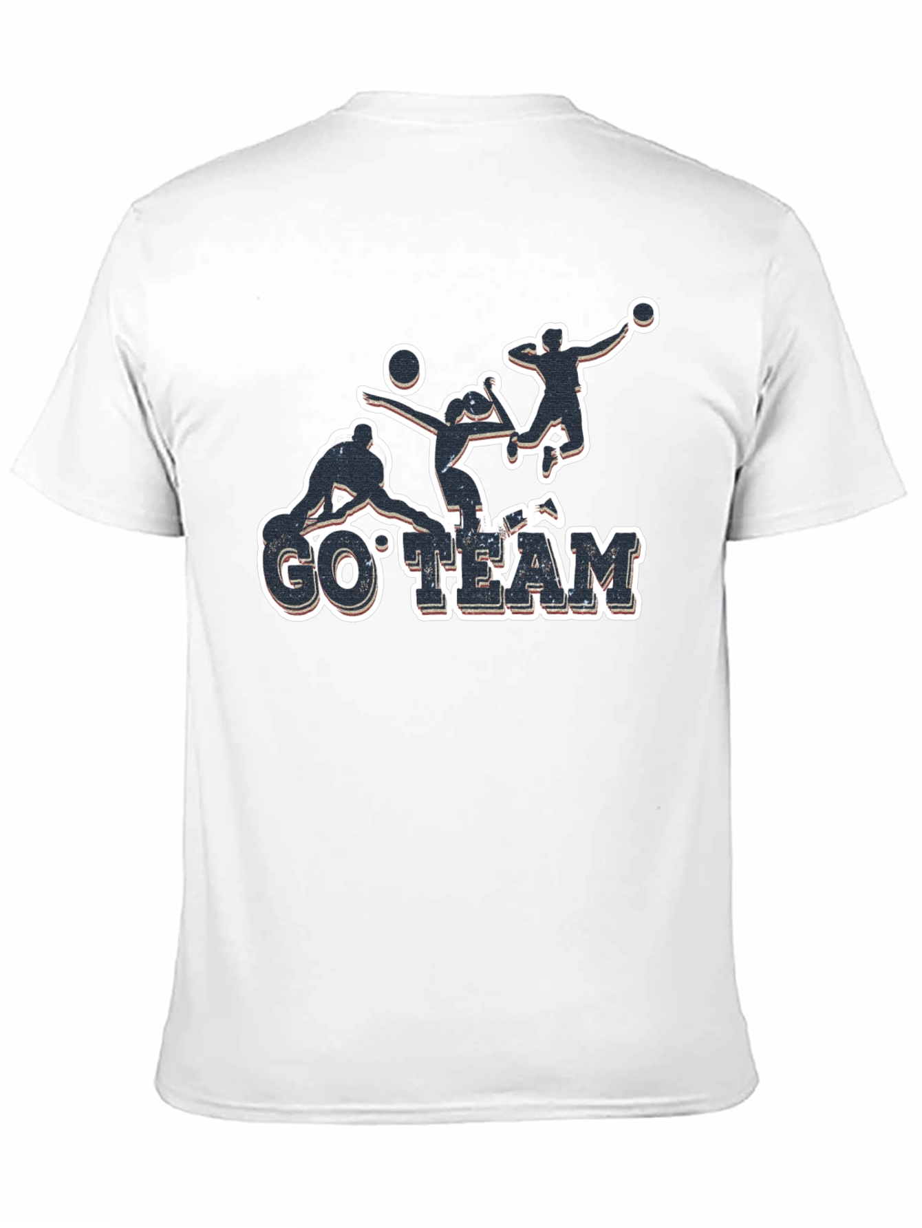 Volleyball Go Team Black T-Shirt