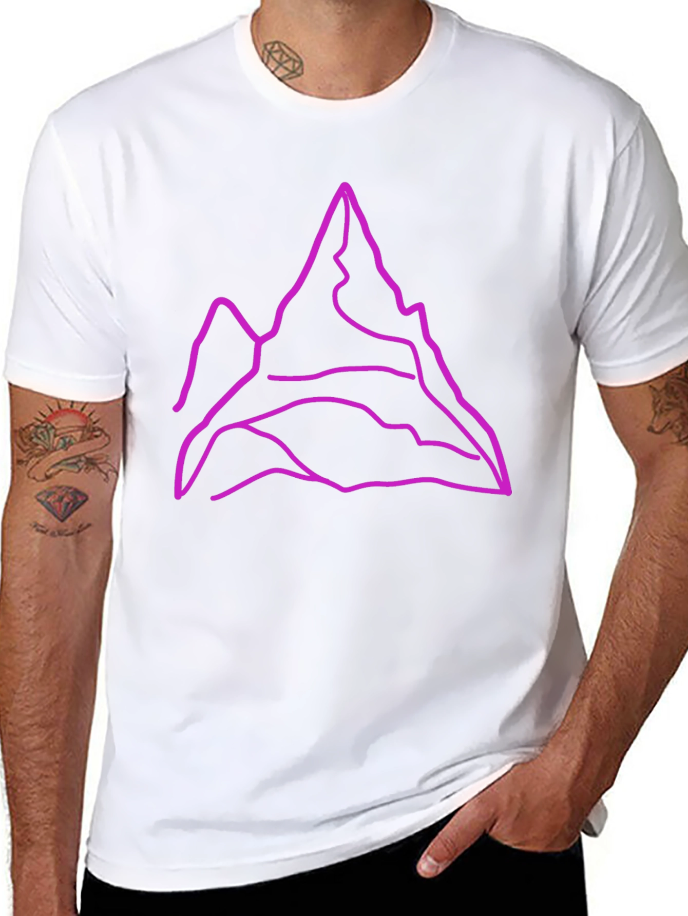 Mountain Outline Graphic Tee - Black