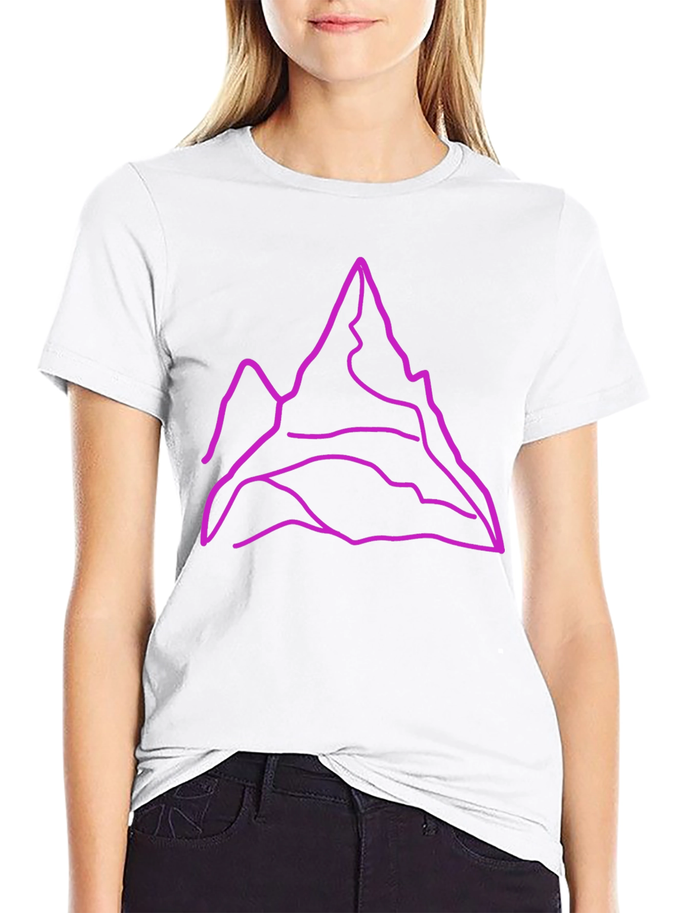 Mountain Outline Graphic Tee - Black