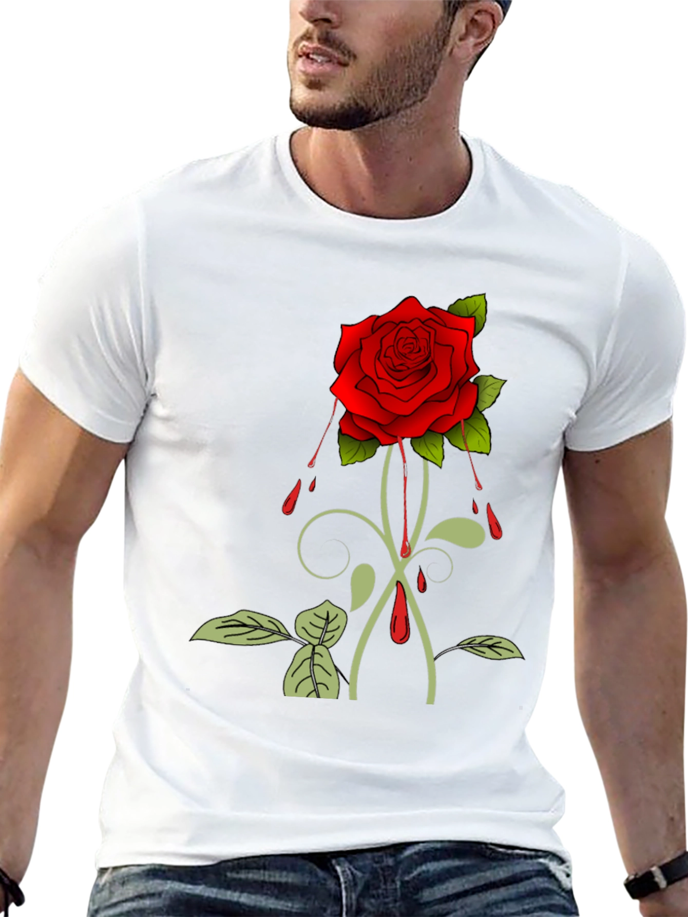Rose Graphic T-Shirt - Black