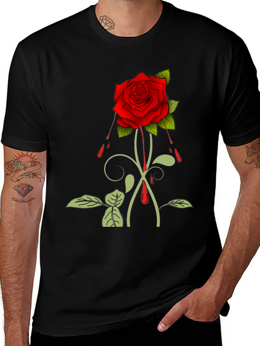 Rose Graphic T-Shirt - Black