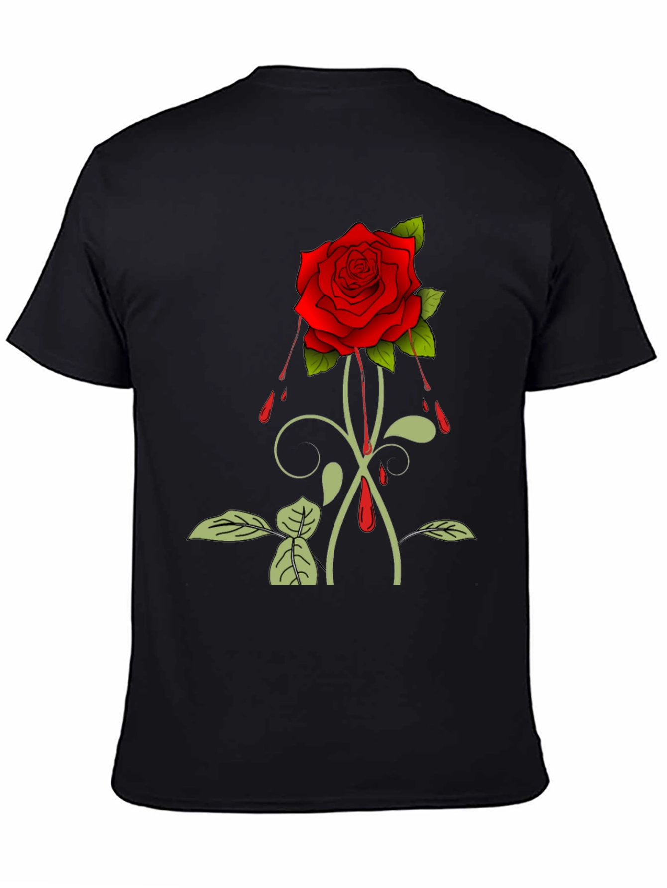 Rose Graphic T-Shirt - Black