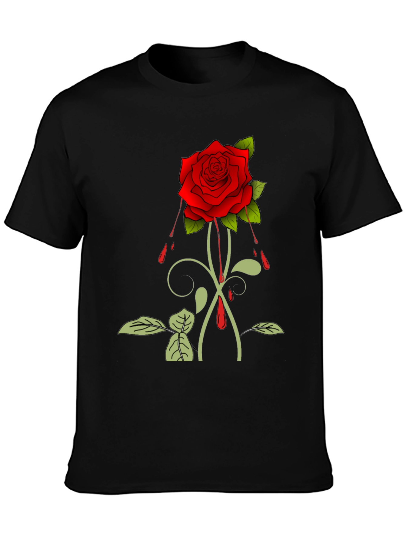 Rose Graphic T-Shirt - Black