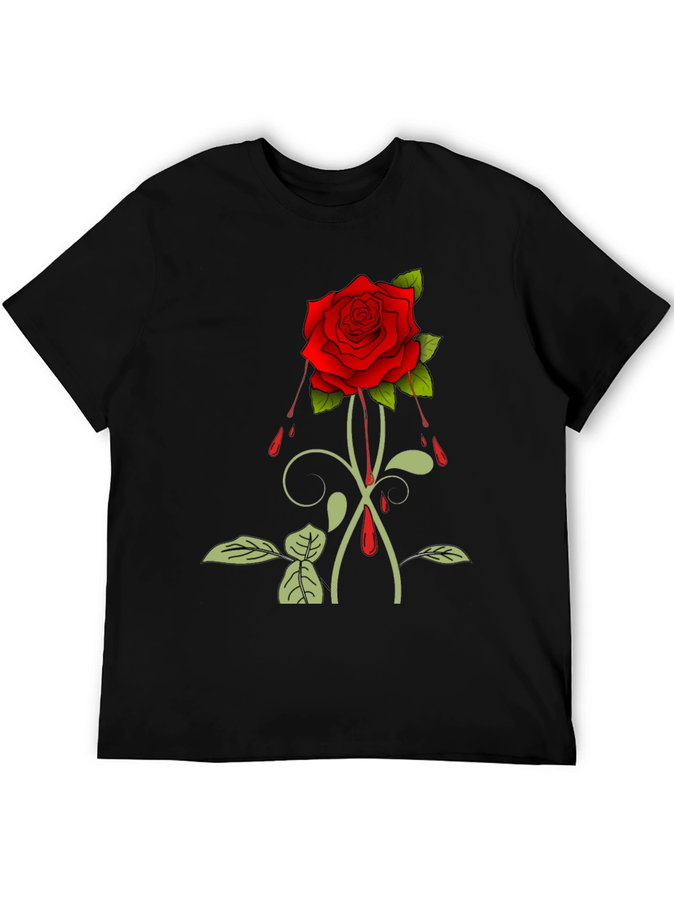 Rose Graphic T-Shirt - Black