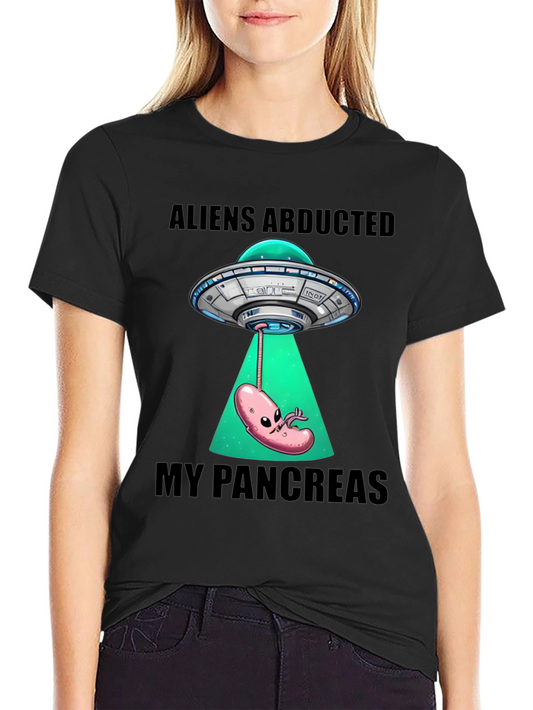 Aliens Abducted My Pancreas Graphic T-Shirt