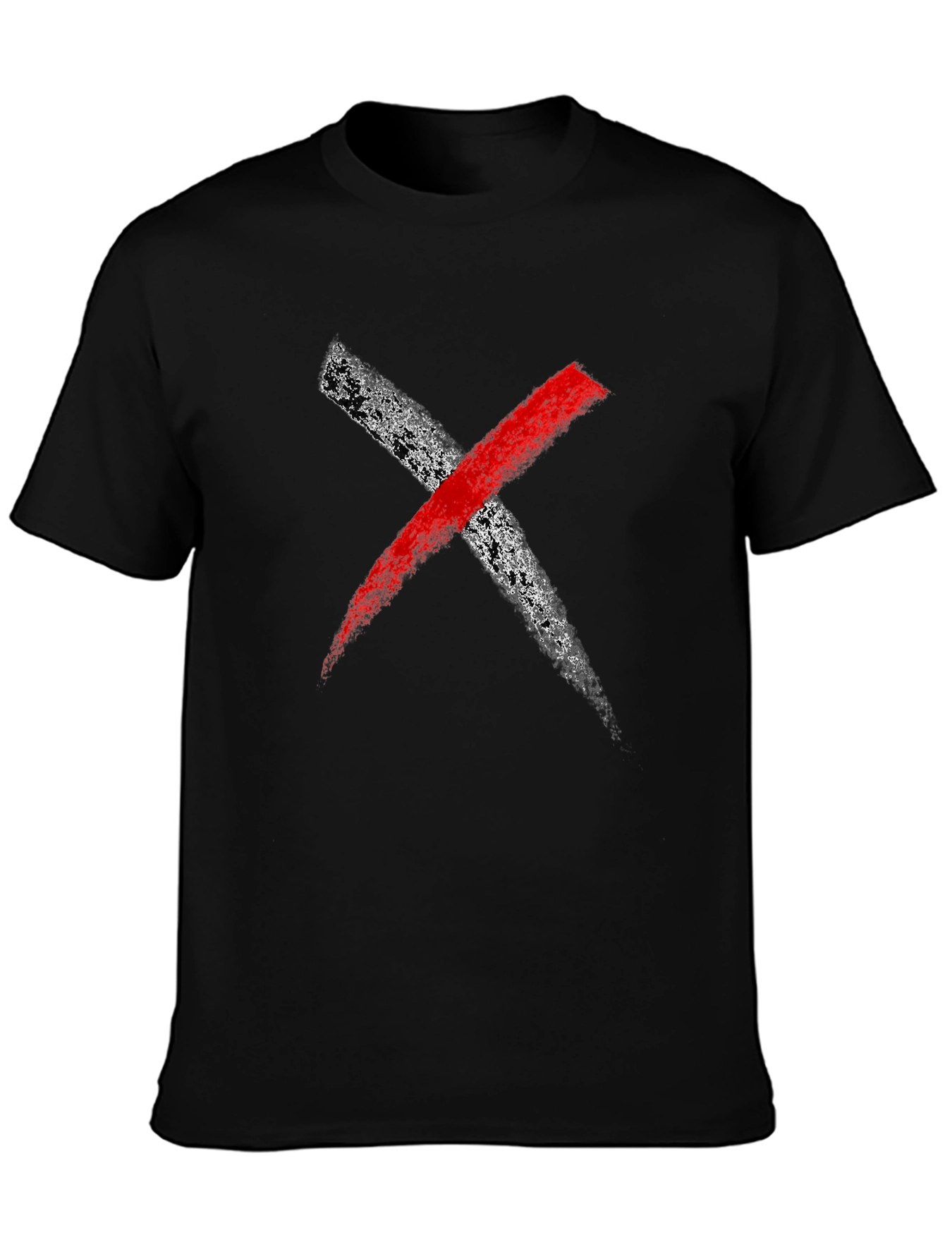 Bold X Graphic Tee - Black