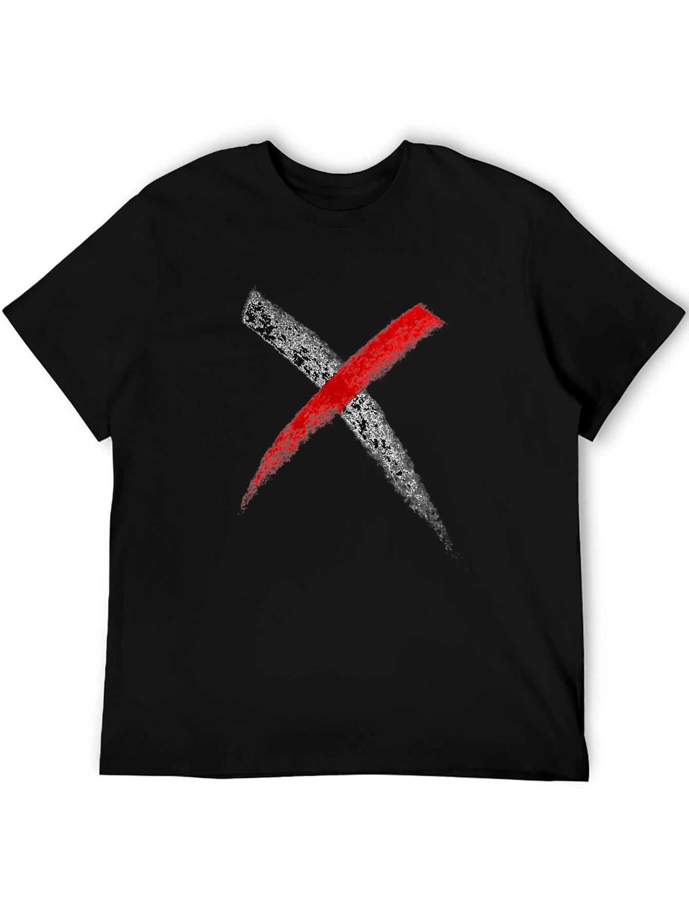 Bold X Graphic Tee - Black
