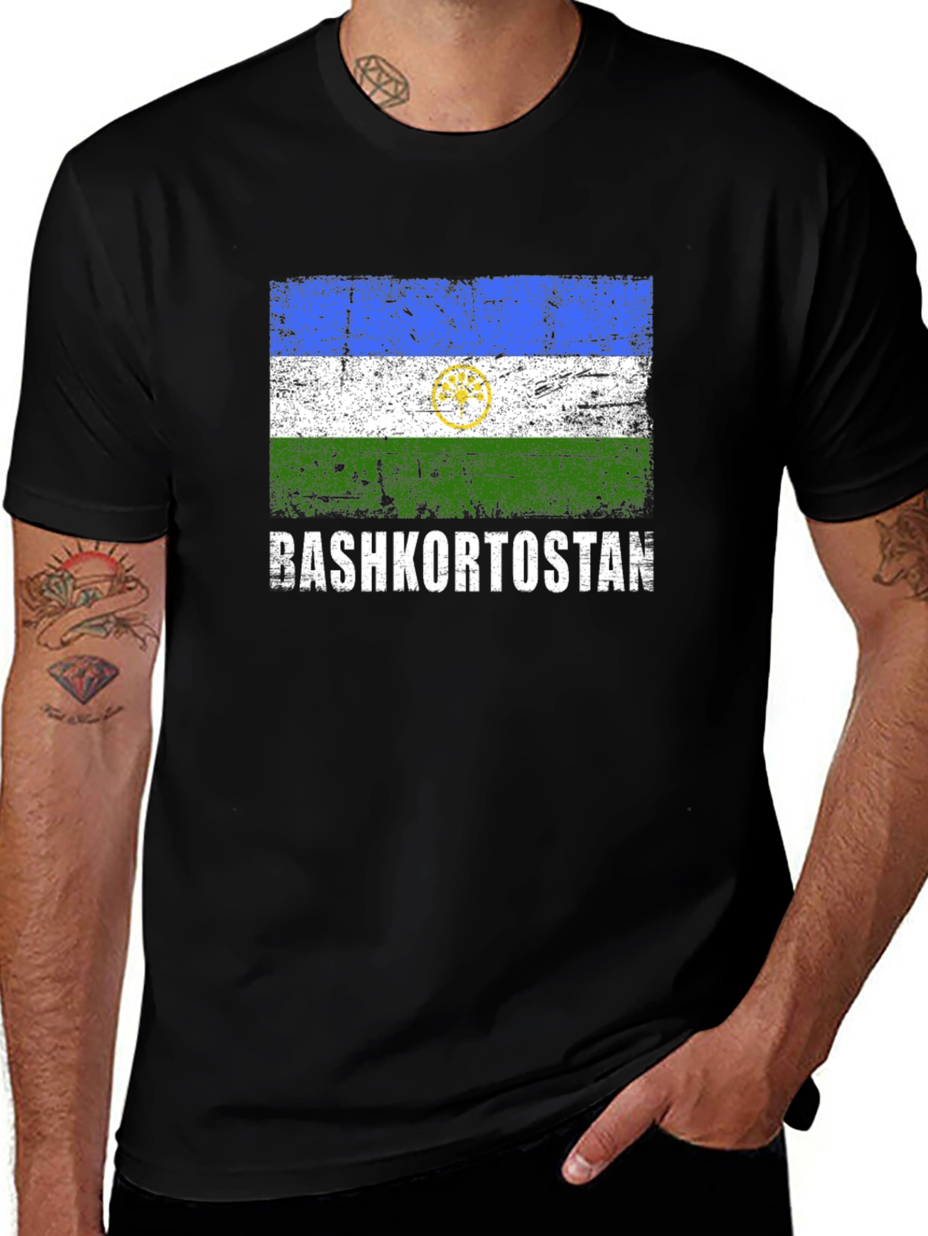 Bashkortostan Flag T-Shirt - Distressed Design