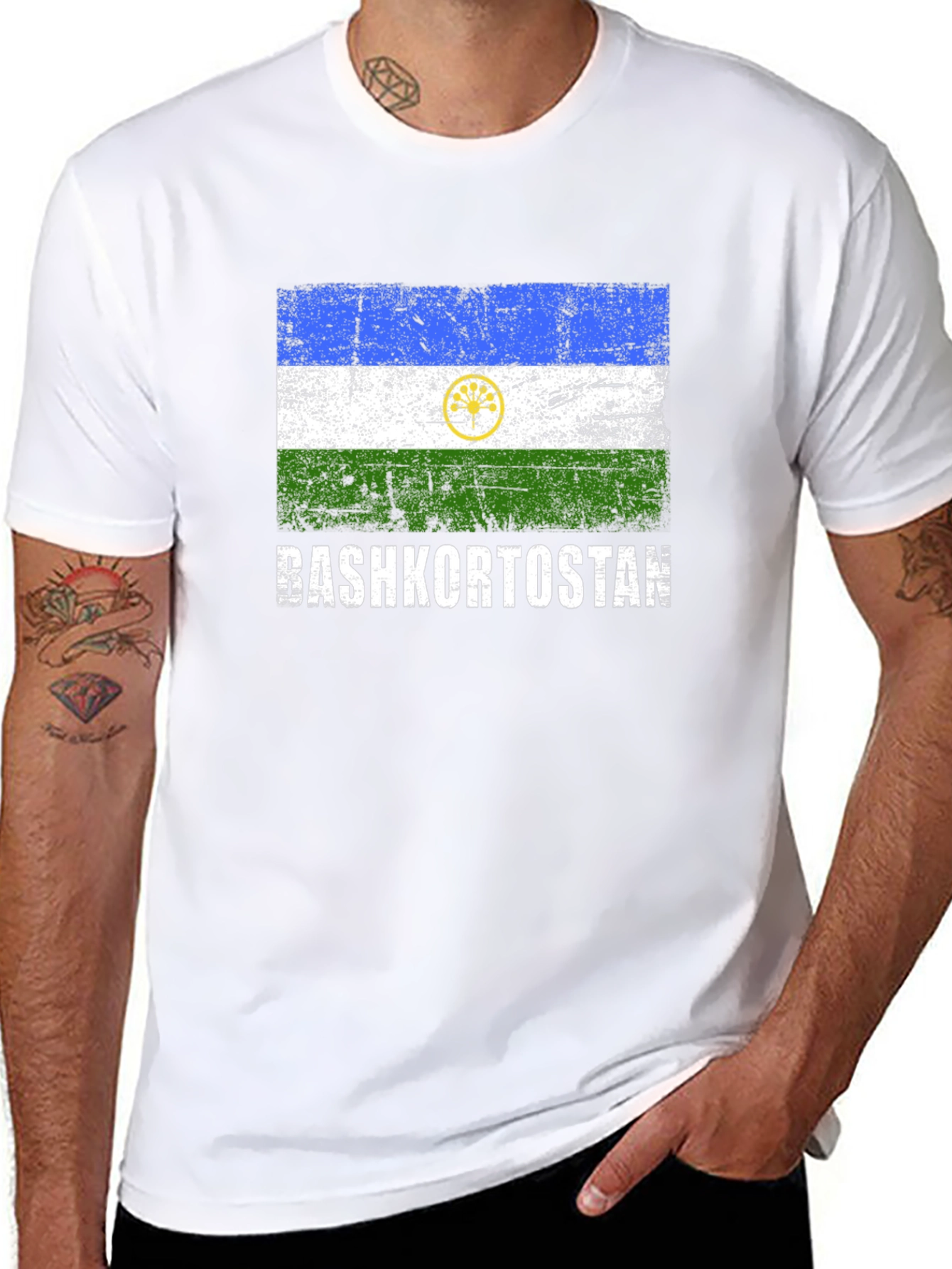 Bashkortostan Flag T-Shirt - Distressed Design