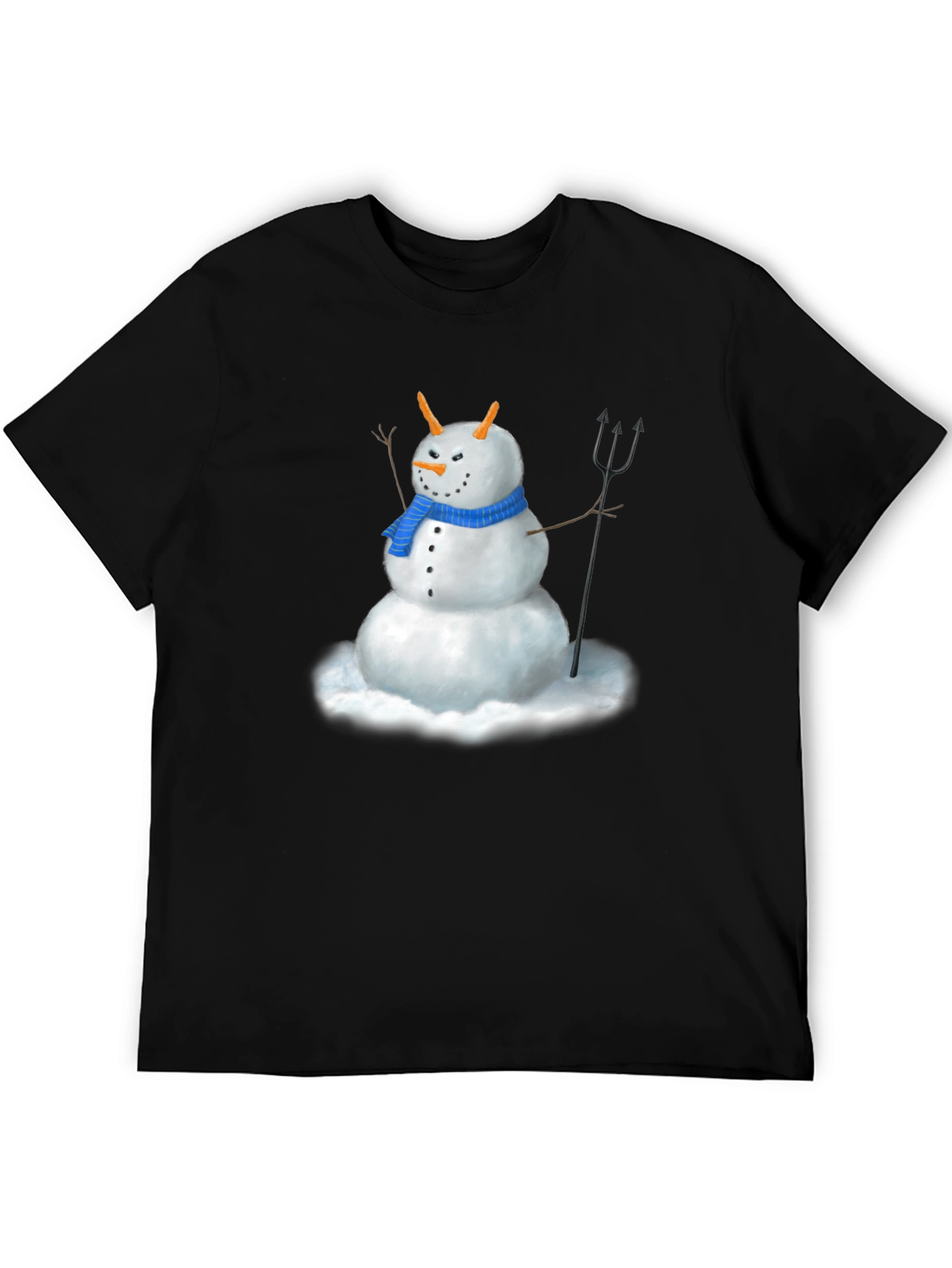 Evil Snowman Graphic Tee - Funny Holiday Shirt