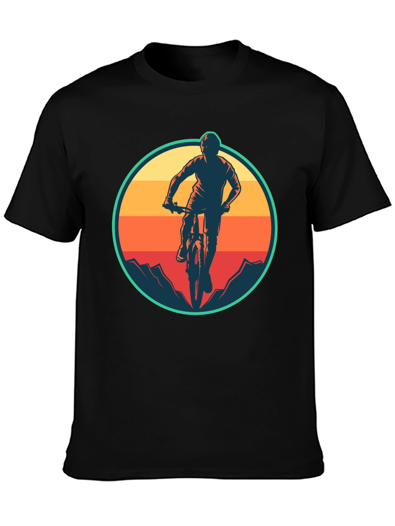 Mountain Biking T-Shirt - Retro Style Design