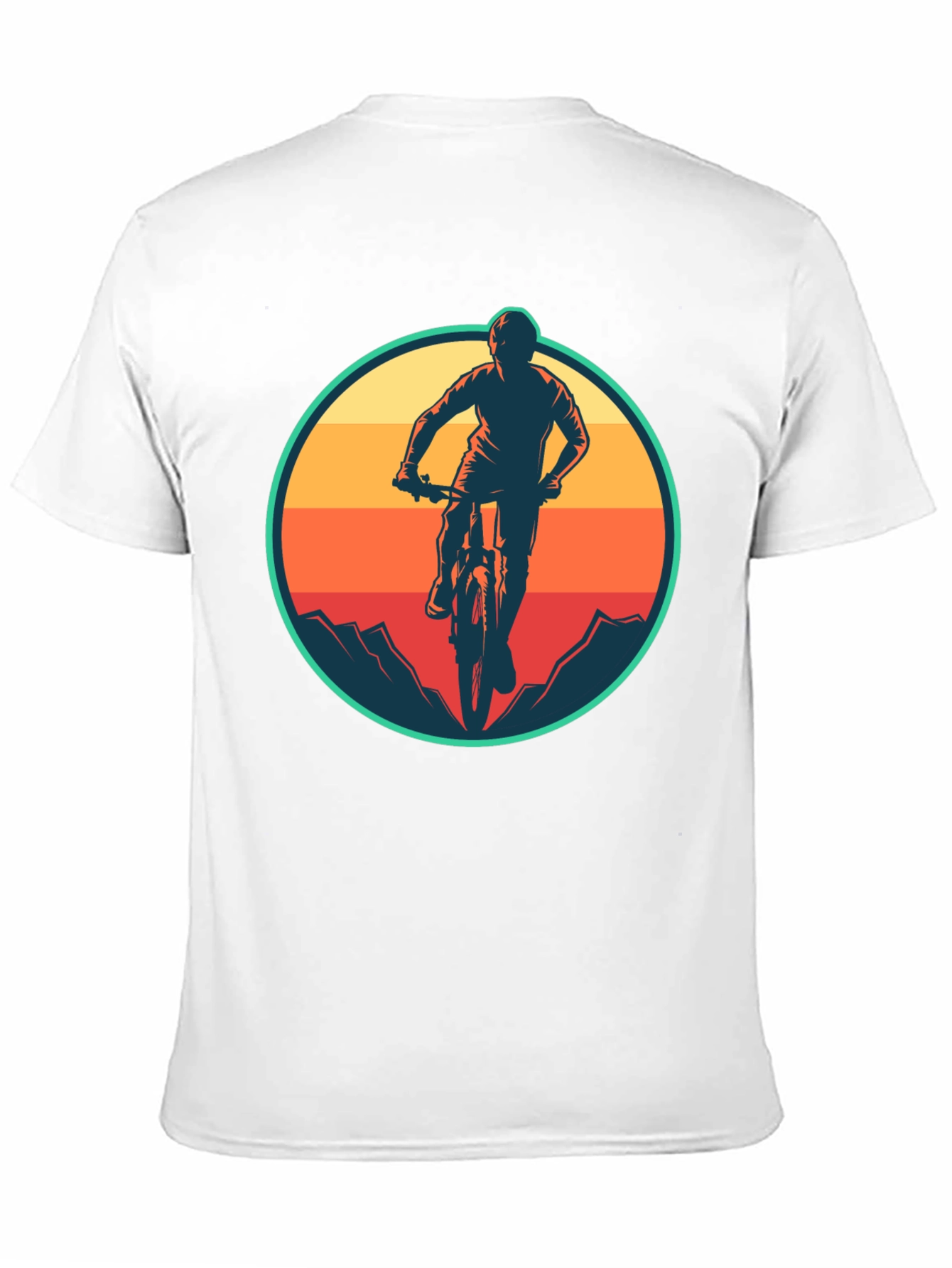Mountain Biking T-Shirt - Retro Style Design