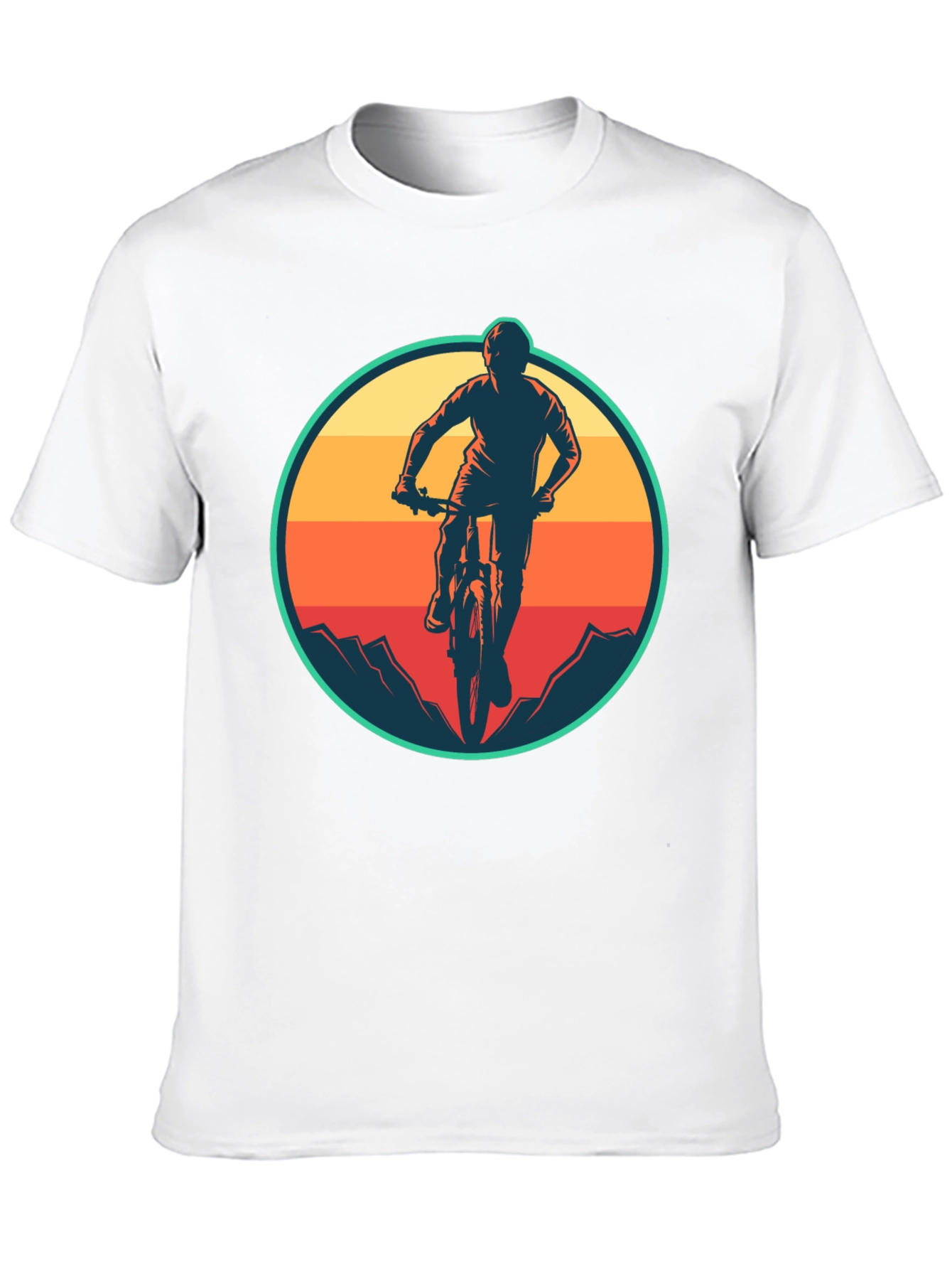 Mountain Biking T-Shirt - Retro Style Design