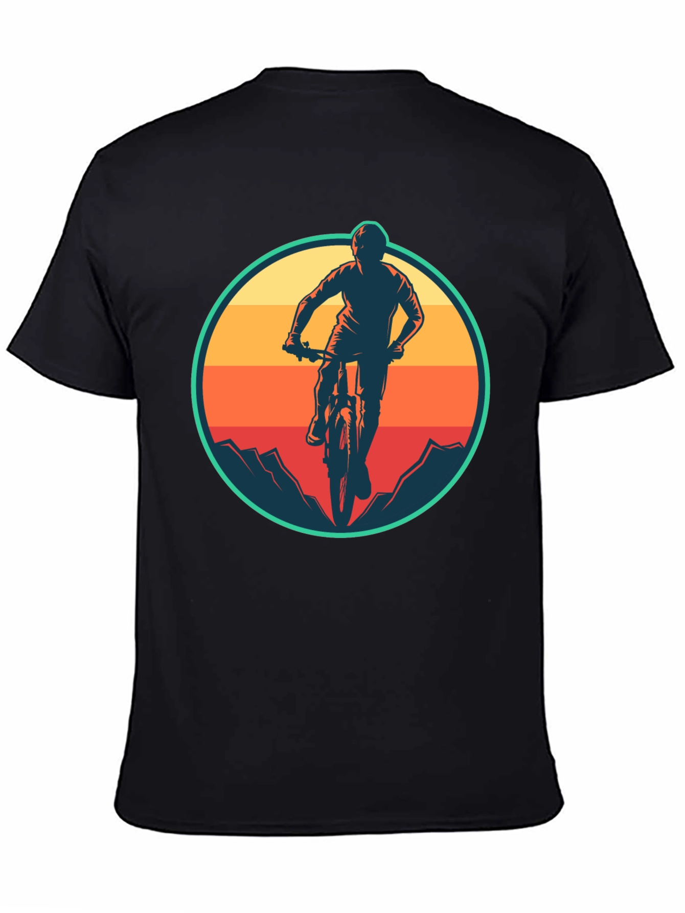 Mountain Biking T-Shirt - Retro Style Design