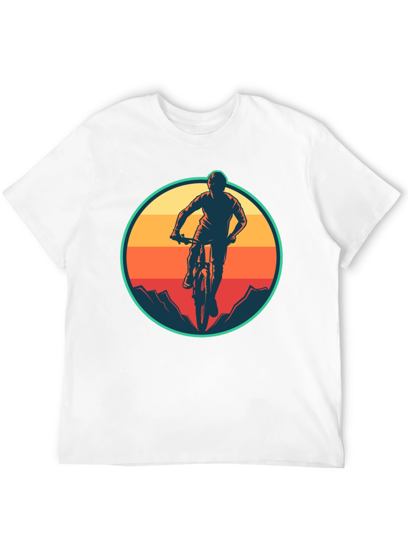 Mountain Biking T-Shirt - Retro Style Design