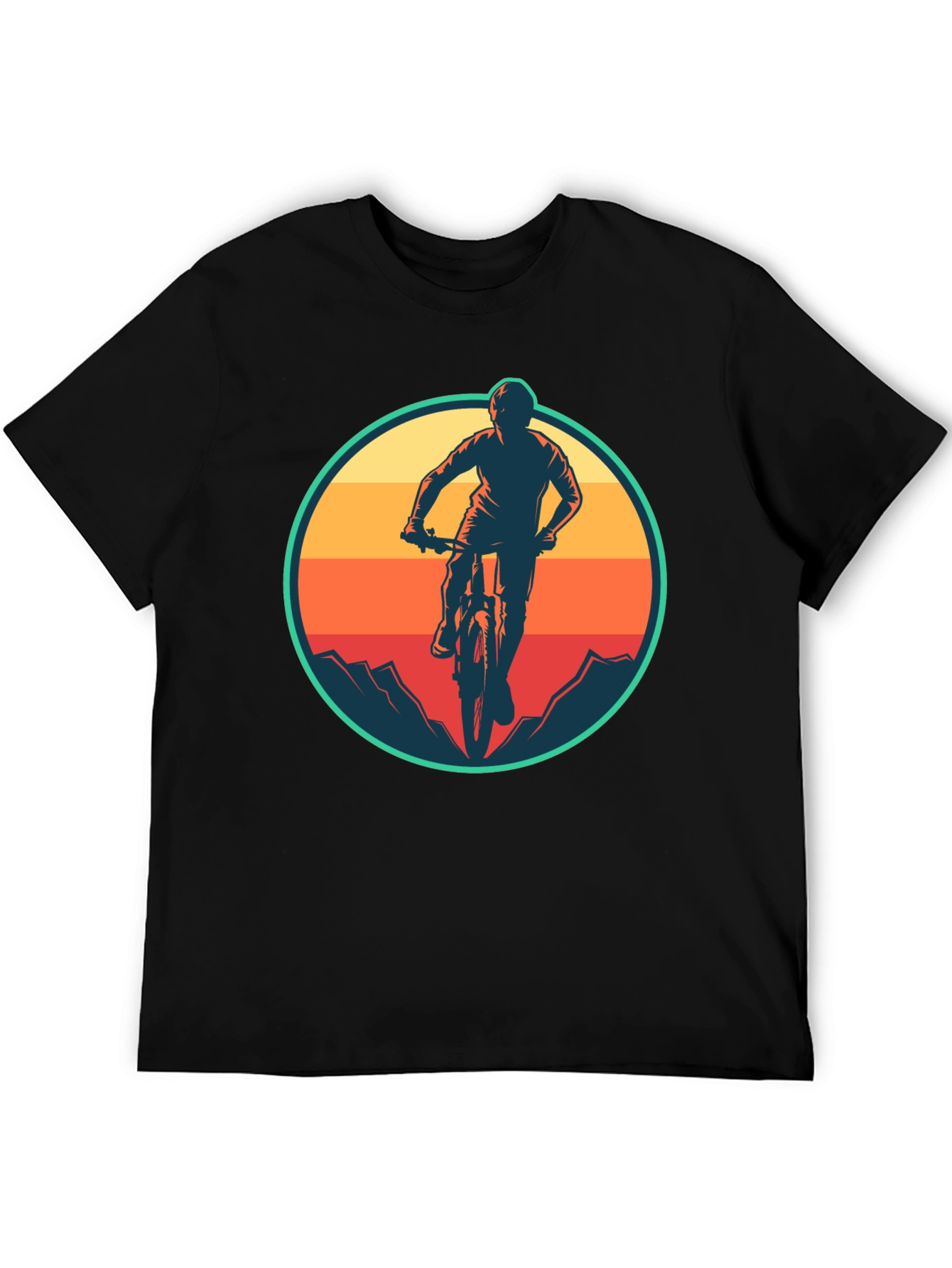 Mountain Biking T-Shirt - Retro Style Design