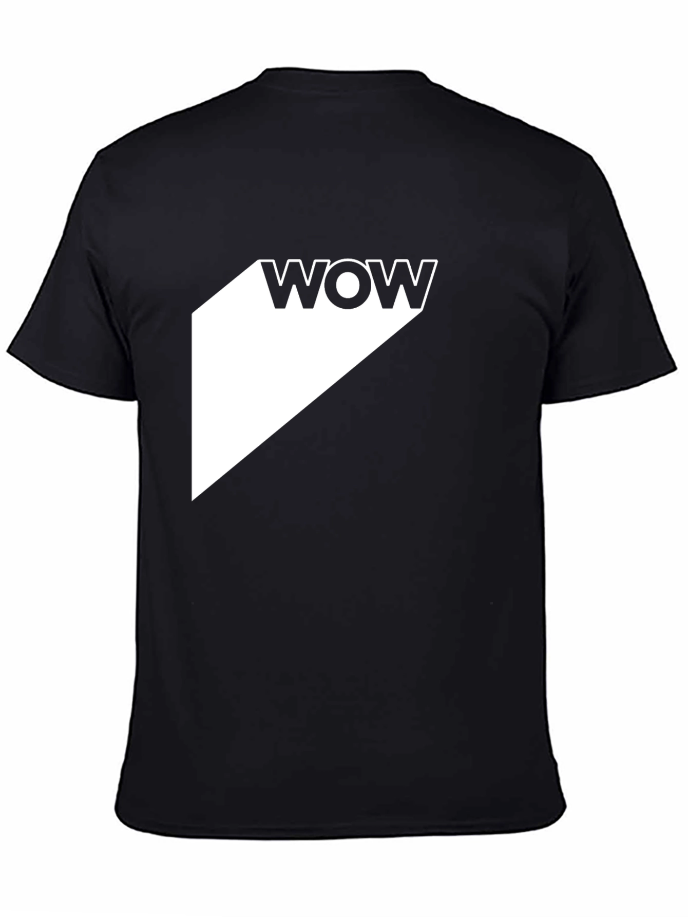 WOW Graphic Tee - Modern Black T-Shirt